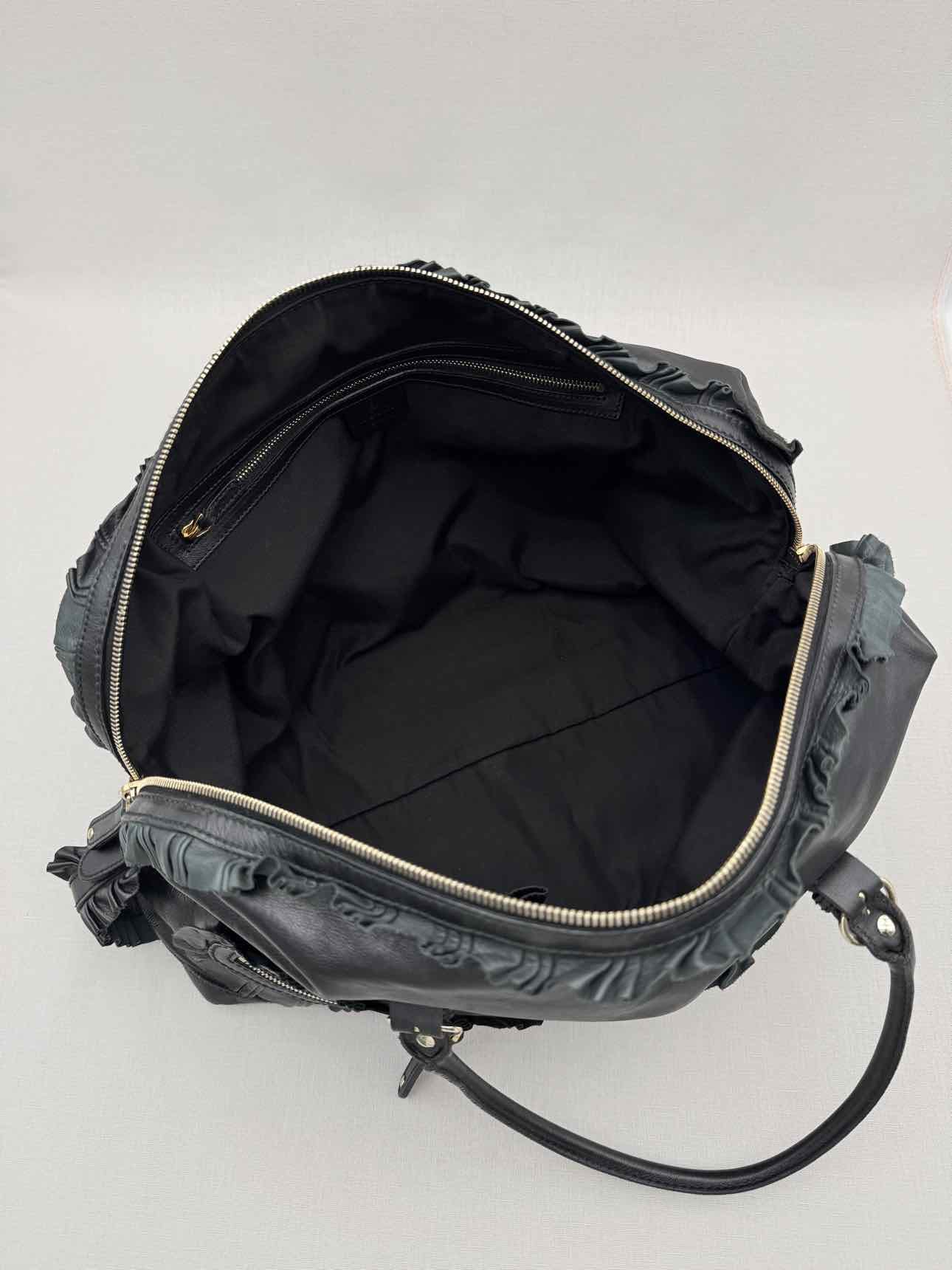 GUCCI Black Frilled Tote Bag