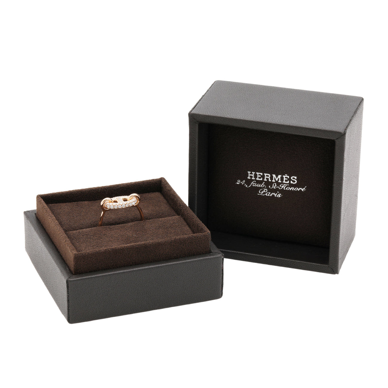 Hermes 18K Rose Gold Diamond Farandole Ring