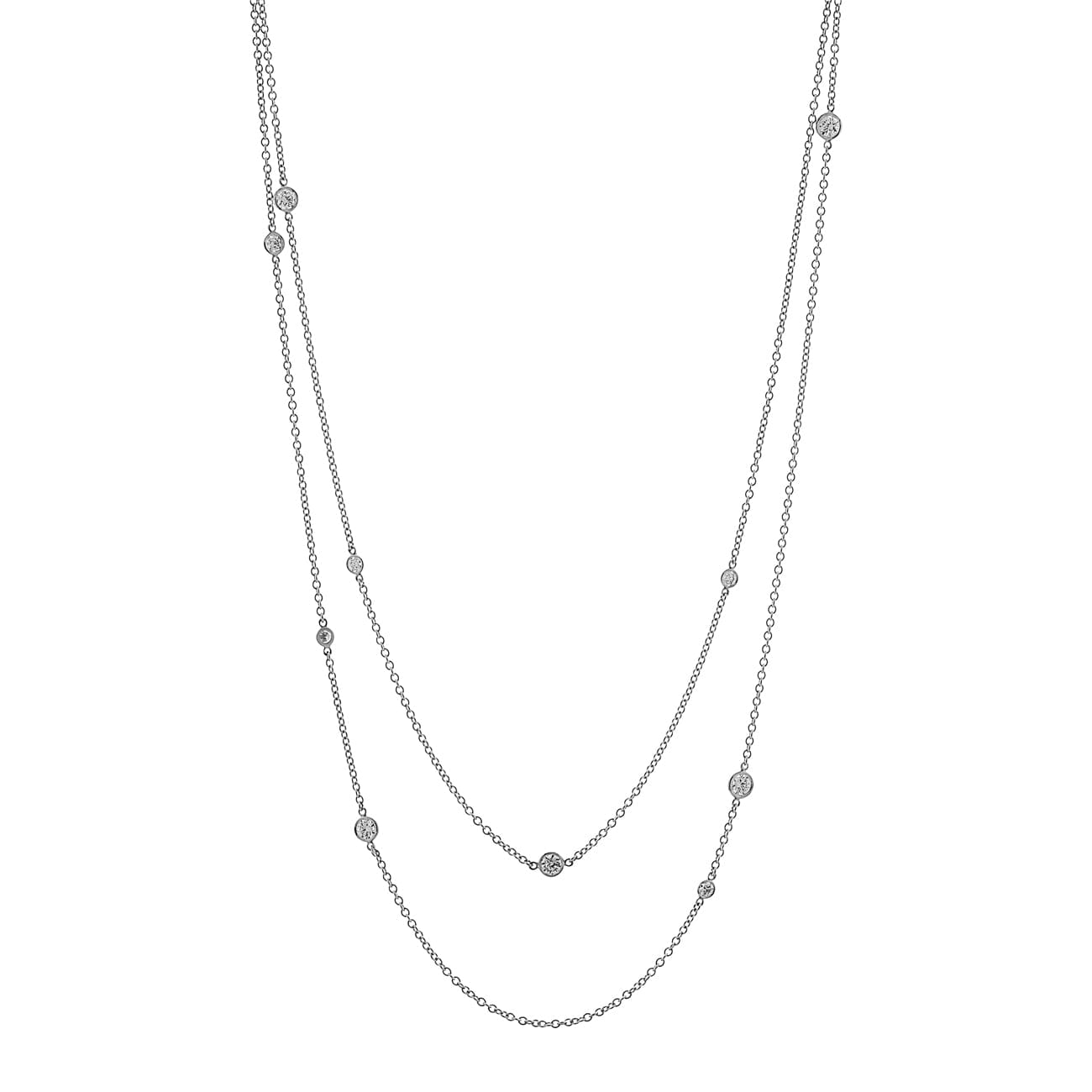 Tiffany & Co. Platinum Diamonds By The Yard Sprinkle Necklace