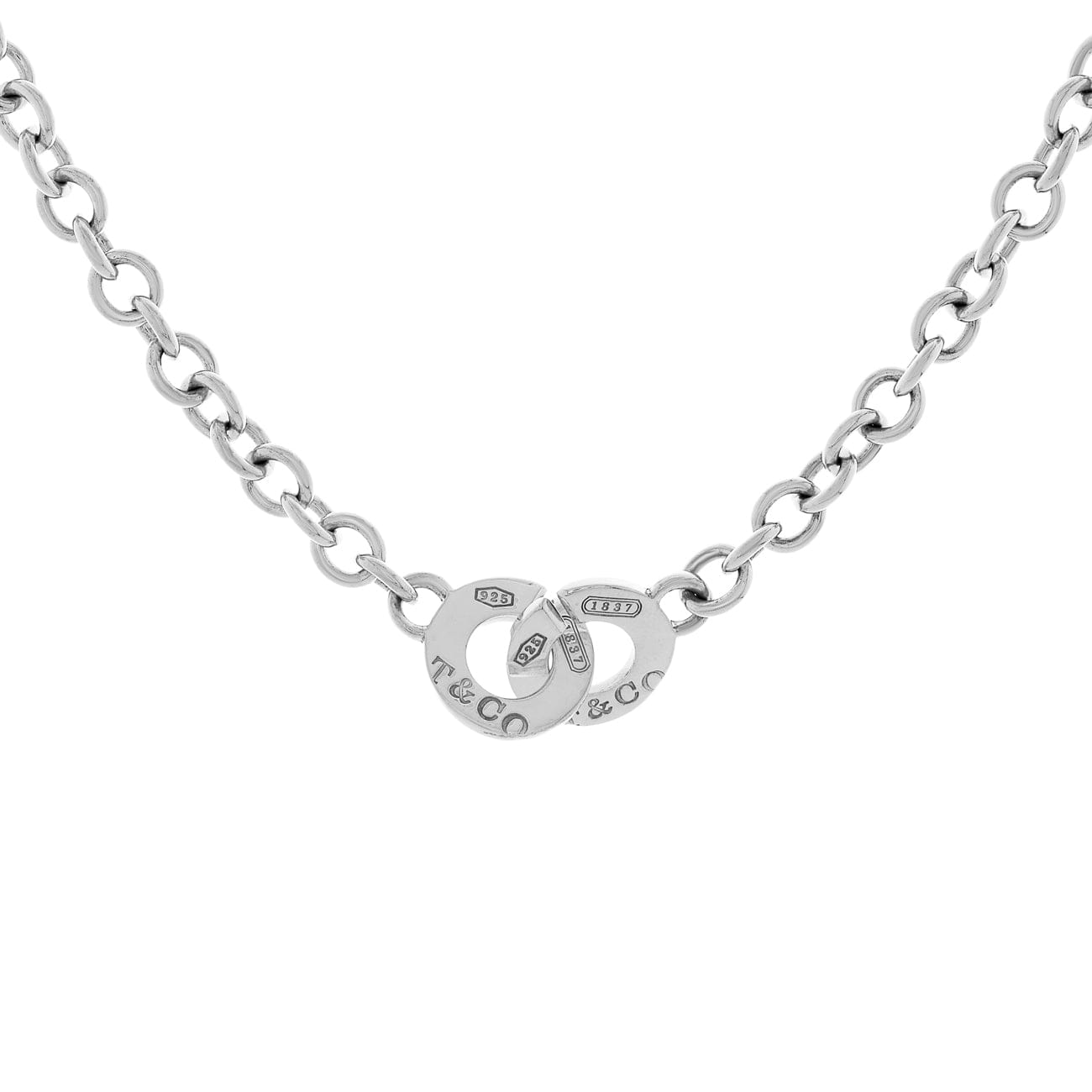 Tiffany & Co. Sterling Silver Interlocking Circle Clasp Necklace