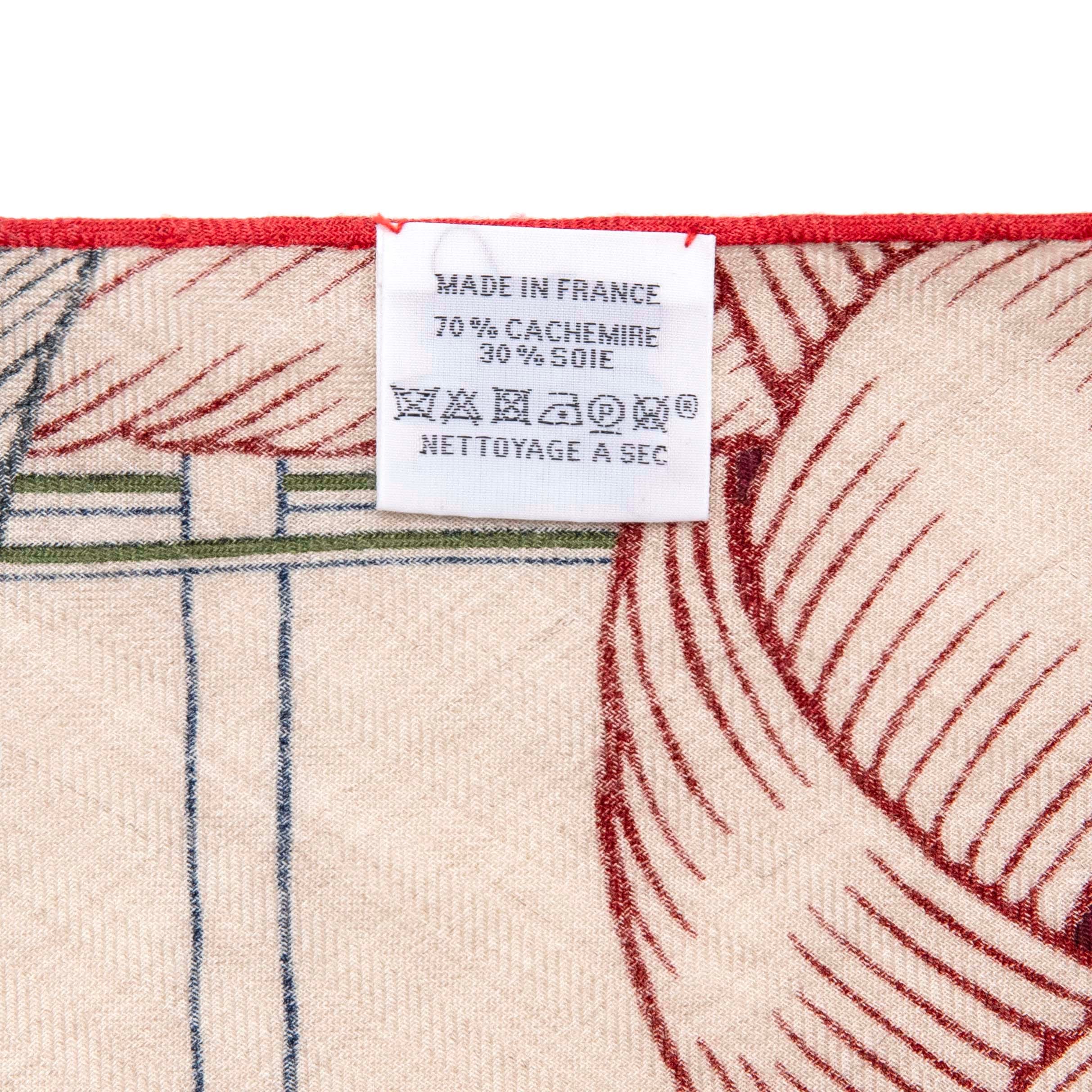 Hermes Cashmere Silk Masan & Masan Triangle Scarf