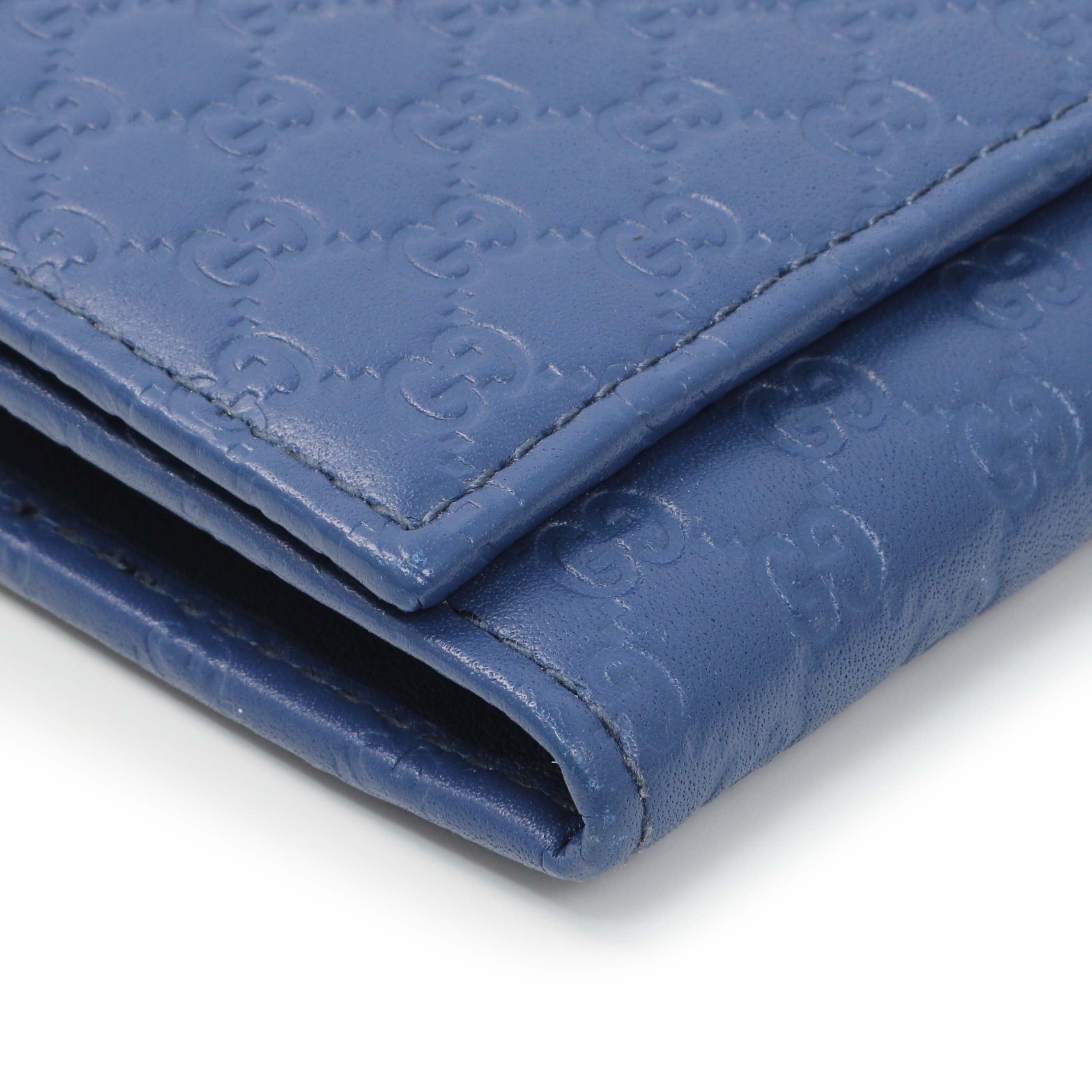 Gucci Blue Microguccissima Long Wallet