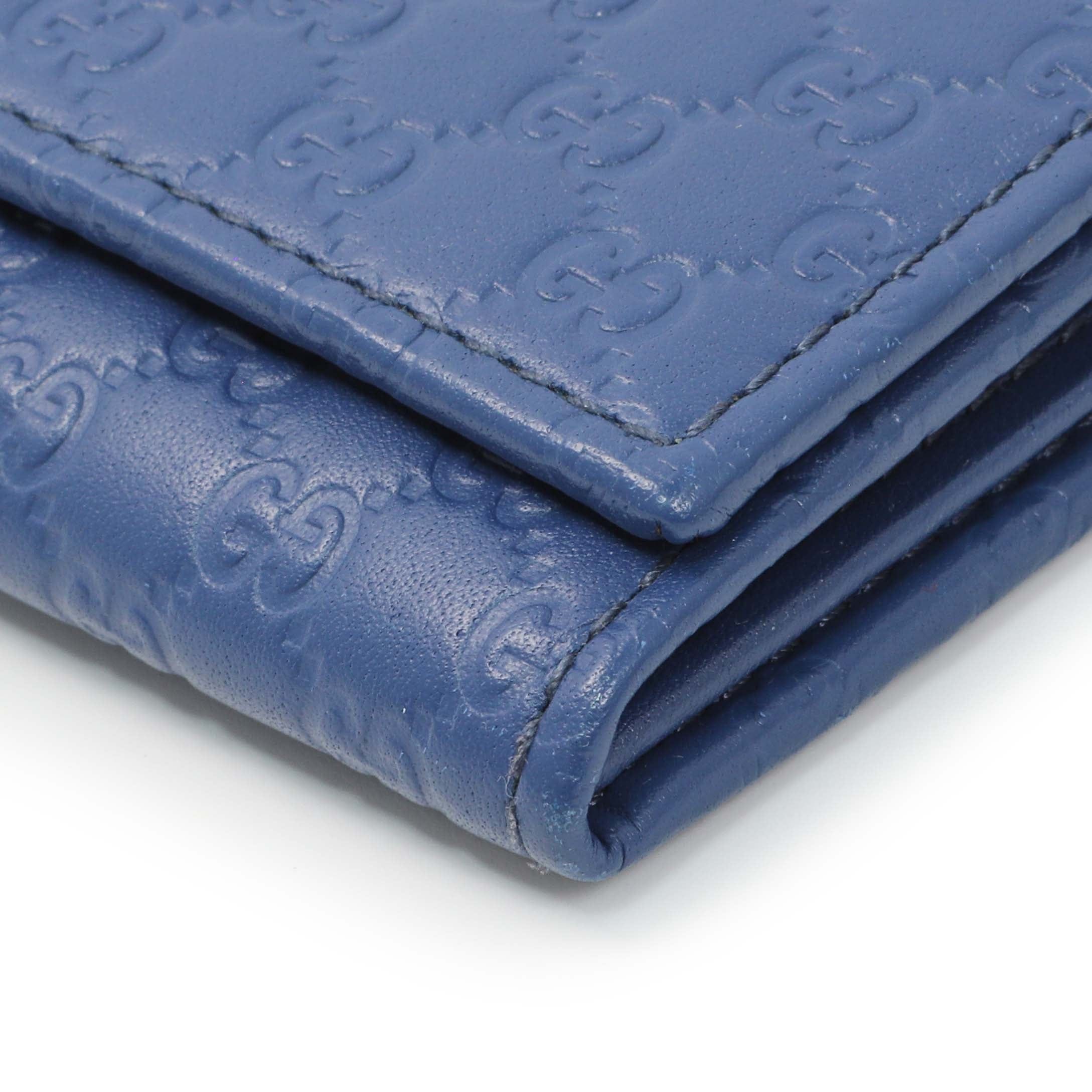Gucci Blue Microguccissima Long Wallet