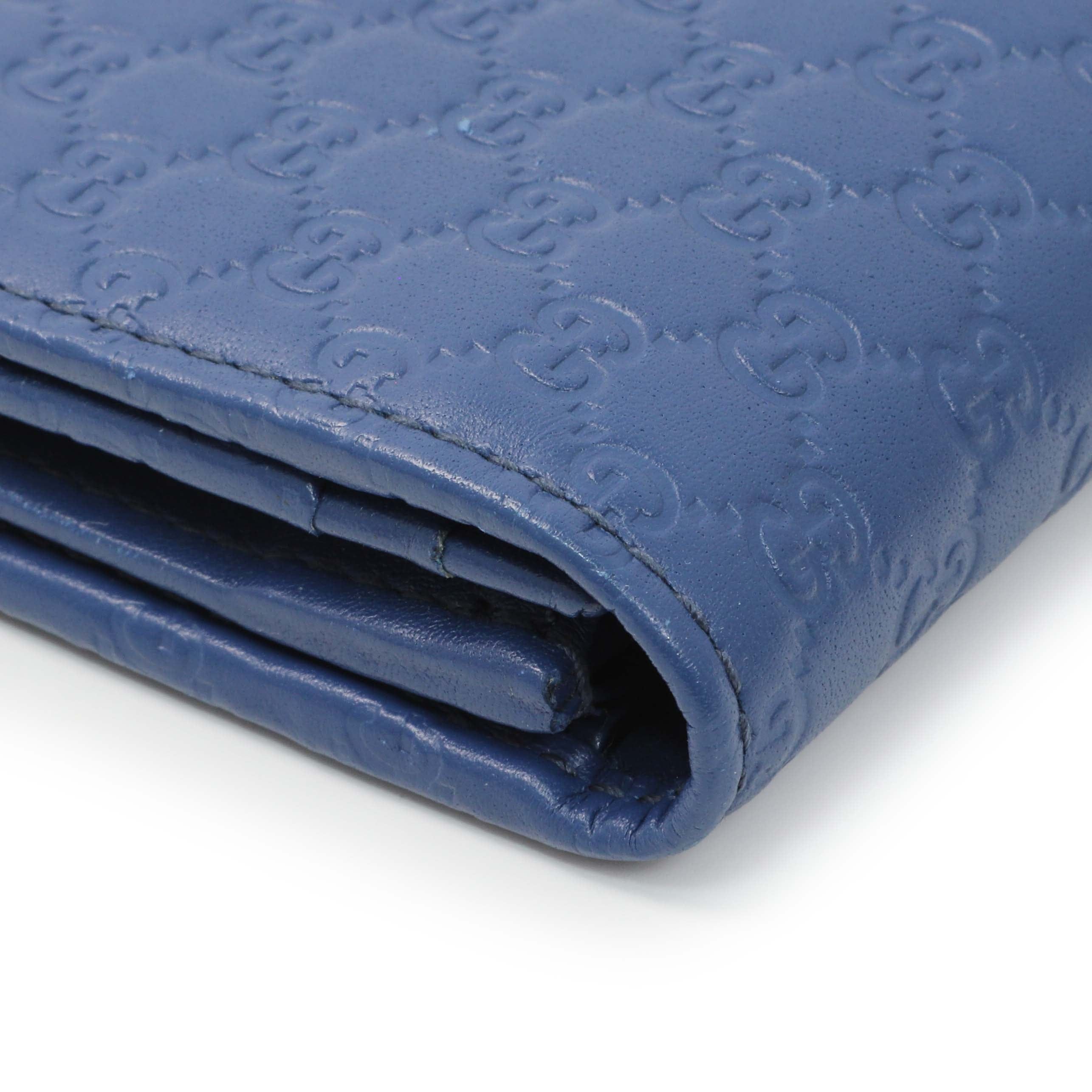 Gucci Blue Microguccissima Long Wallet