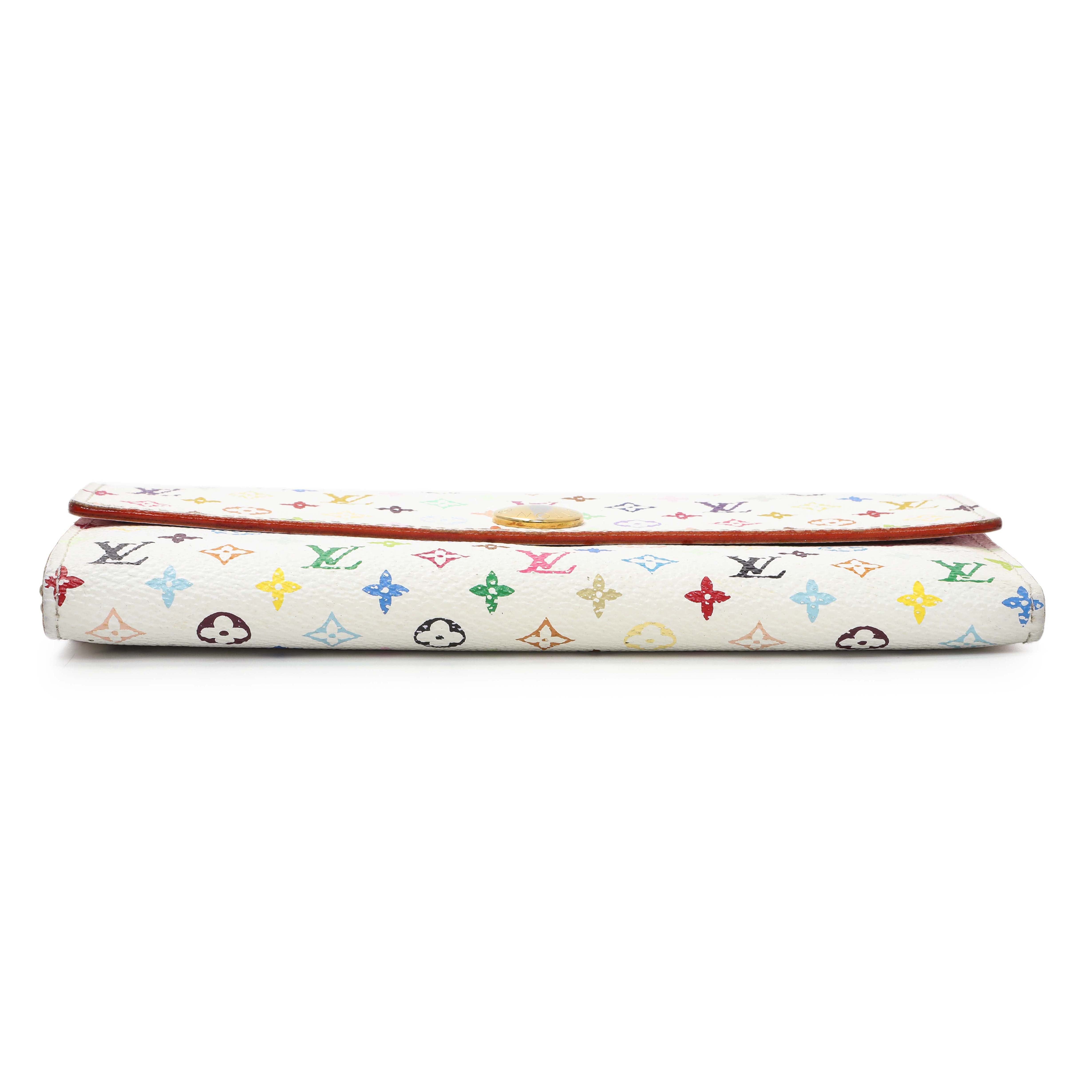 Louis Vuitton White Multicolor Sarah Wallet
