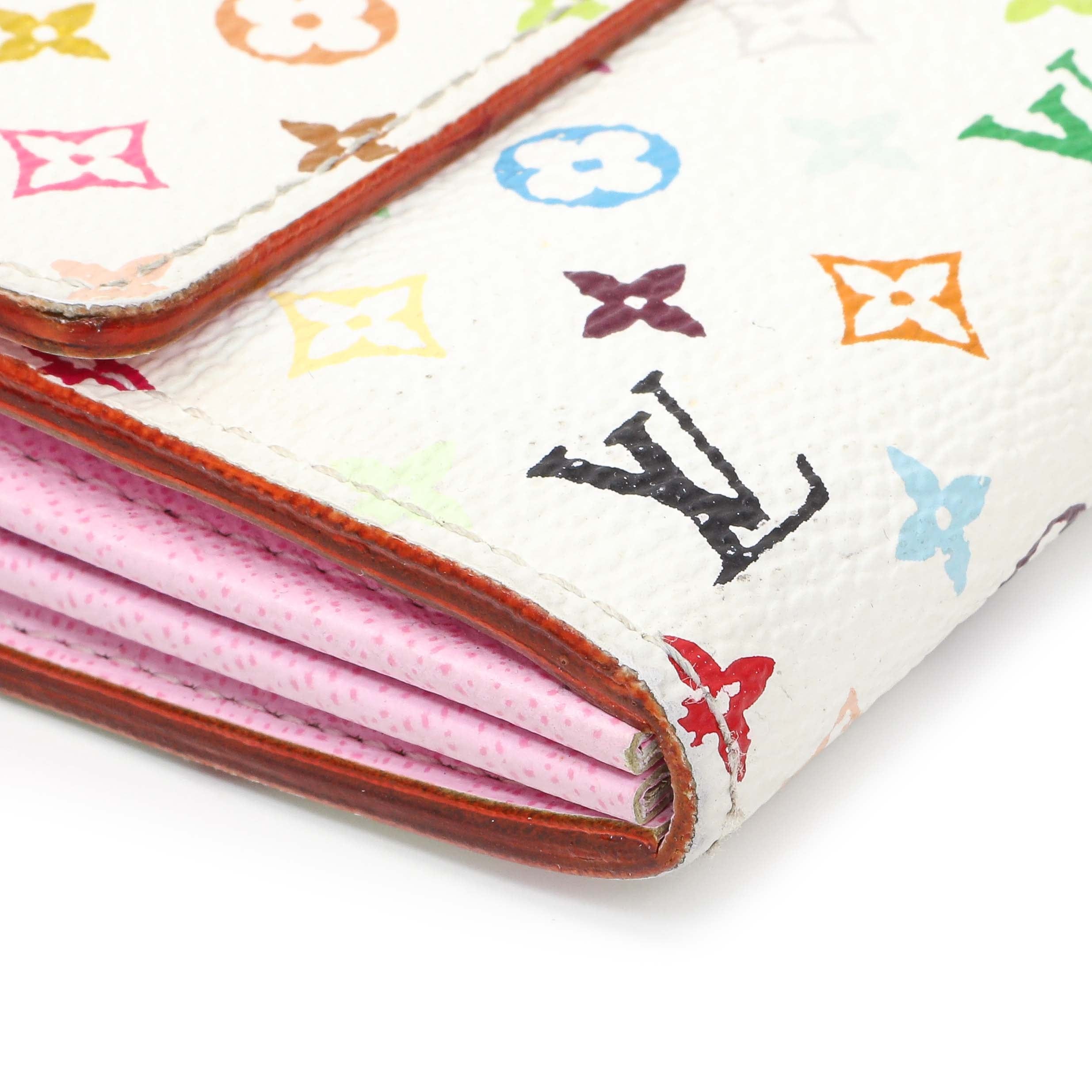 Louis Vuitton White Multicolor Sarah Wallet