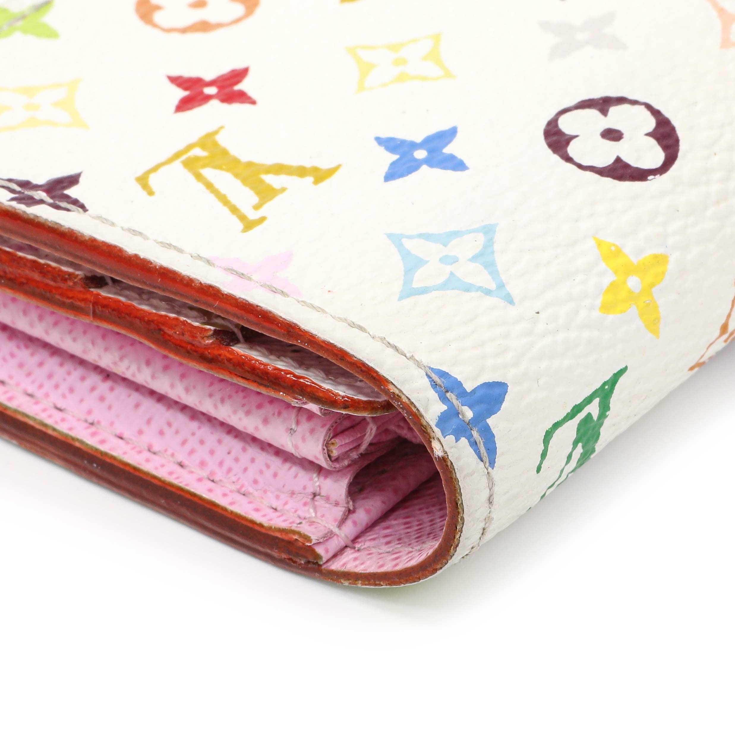 Louis Vuitton White Multicolor Sarah Wallet