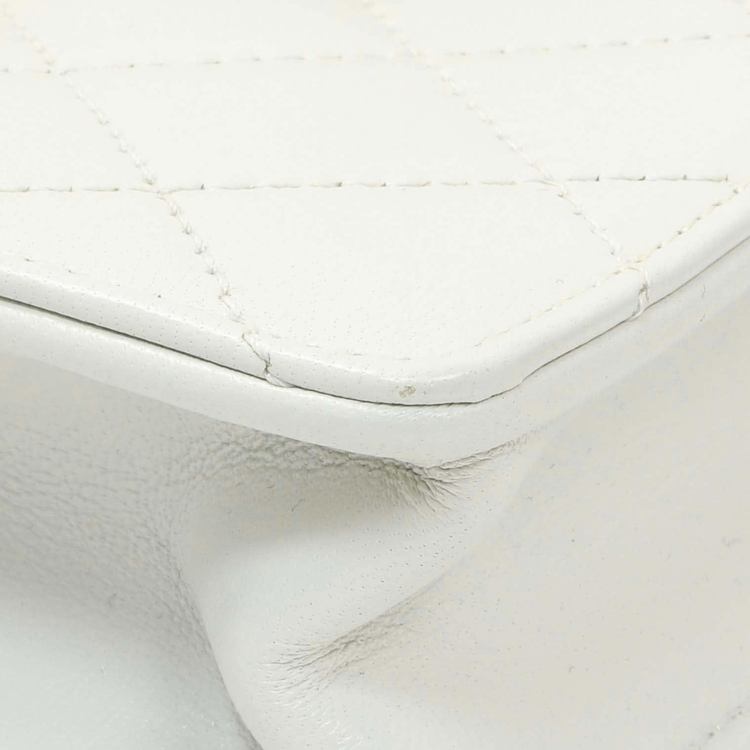 Chanel White Small Chic Pearls Flap Crossbody Bag