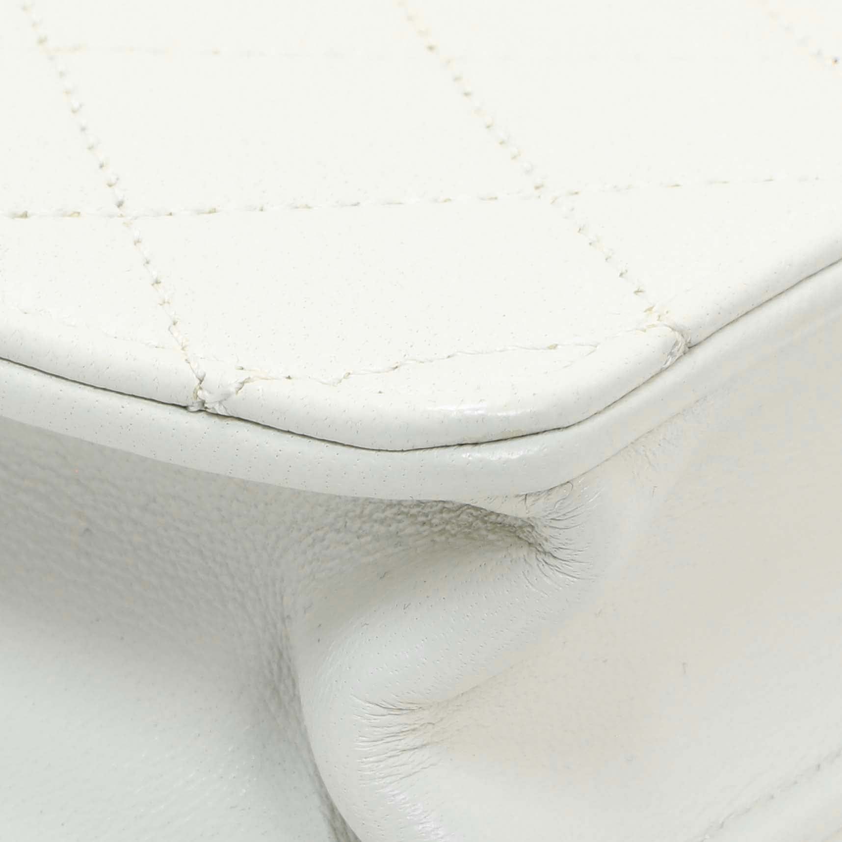 Chanel White Small Chic Pearls Flap Crossbody Bag