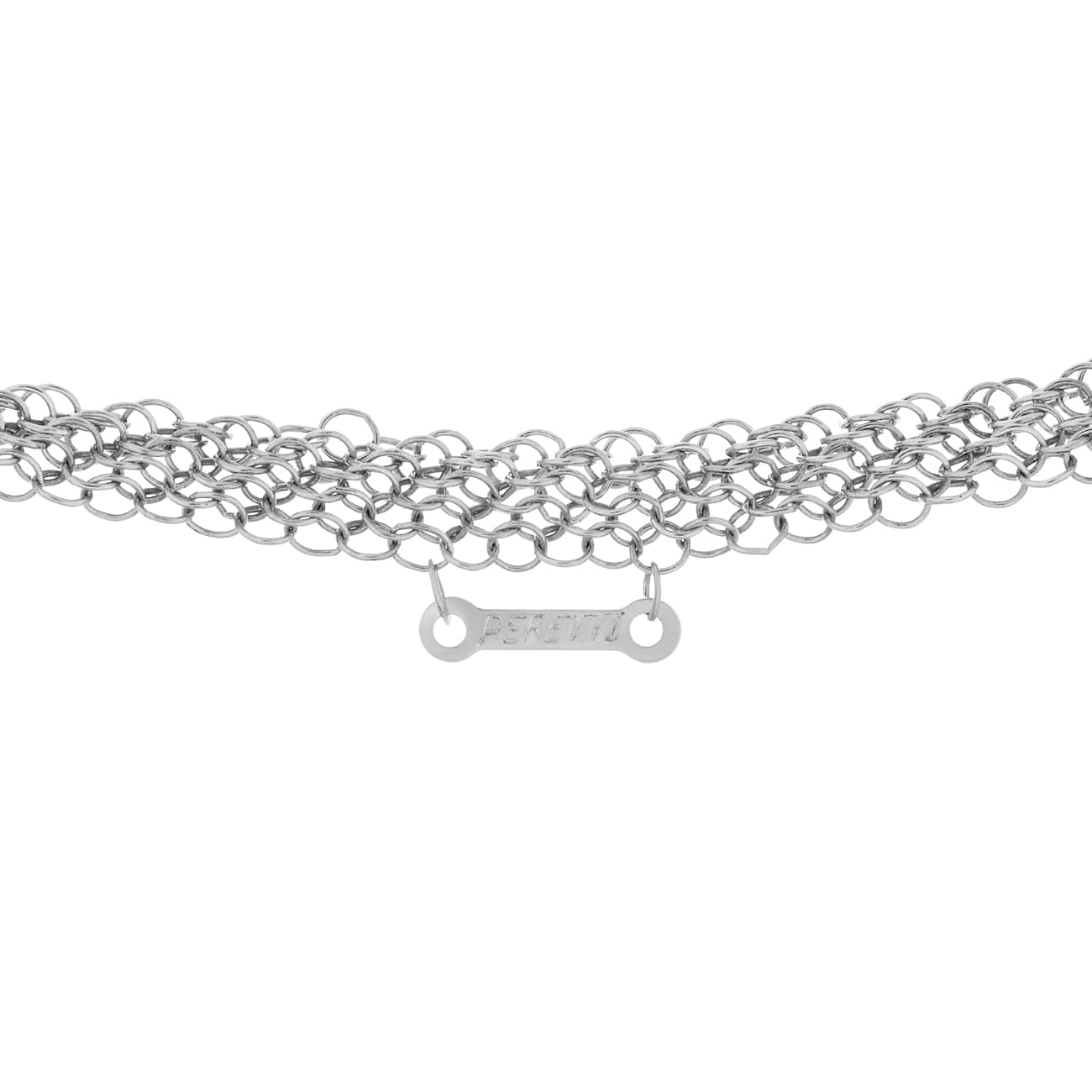 Tiffany & Co. Sterling Silver Open Heart Pendant w/ Mesh Necklace