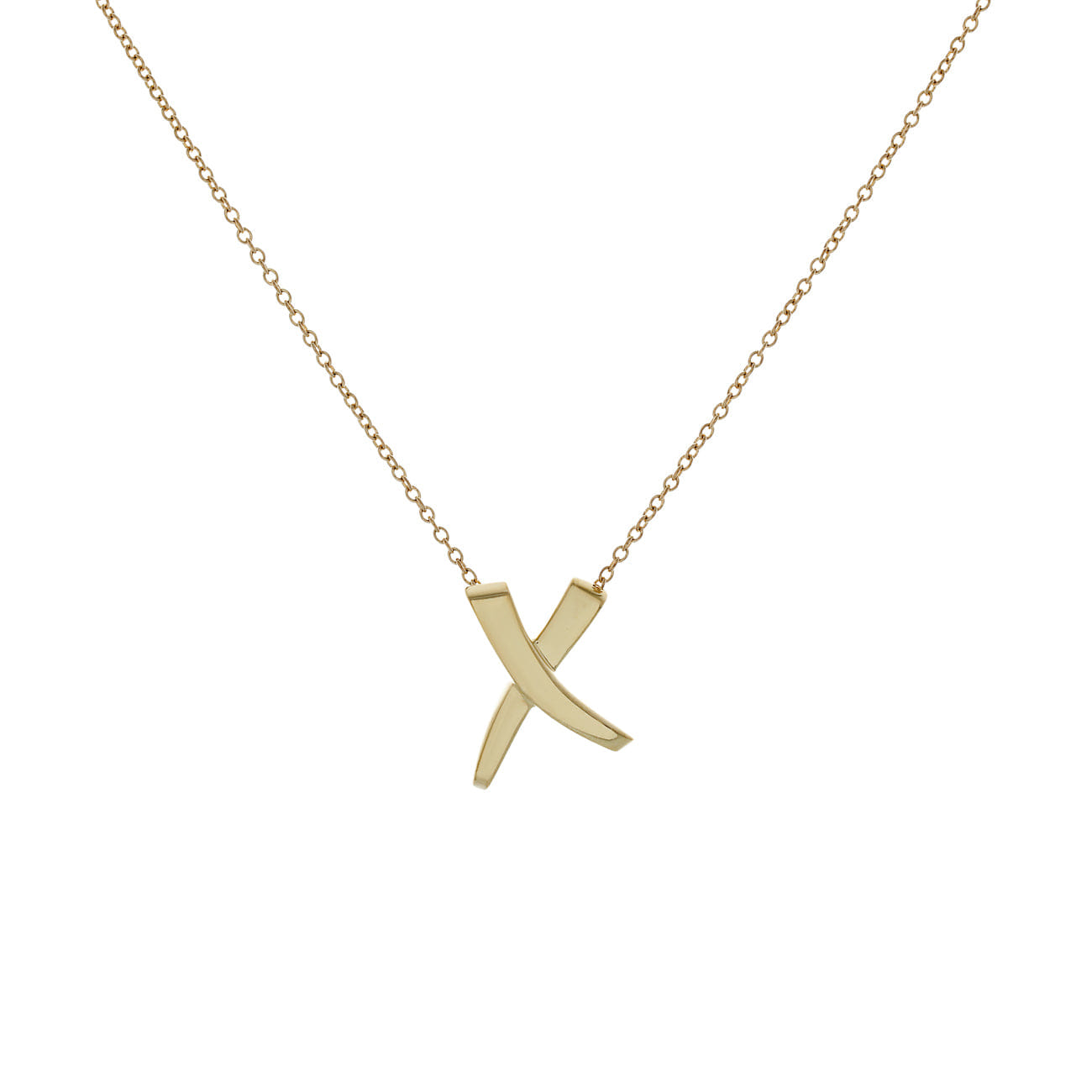 Tiffany & Co. 18K Yellow Gold Paloma Picasso Graffiti X Pendant Necklace