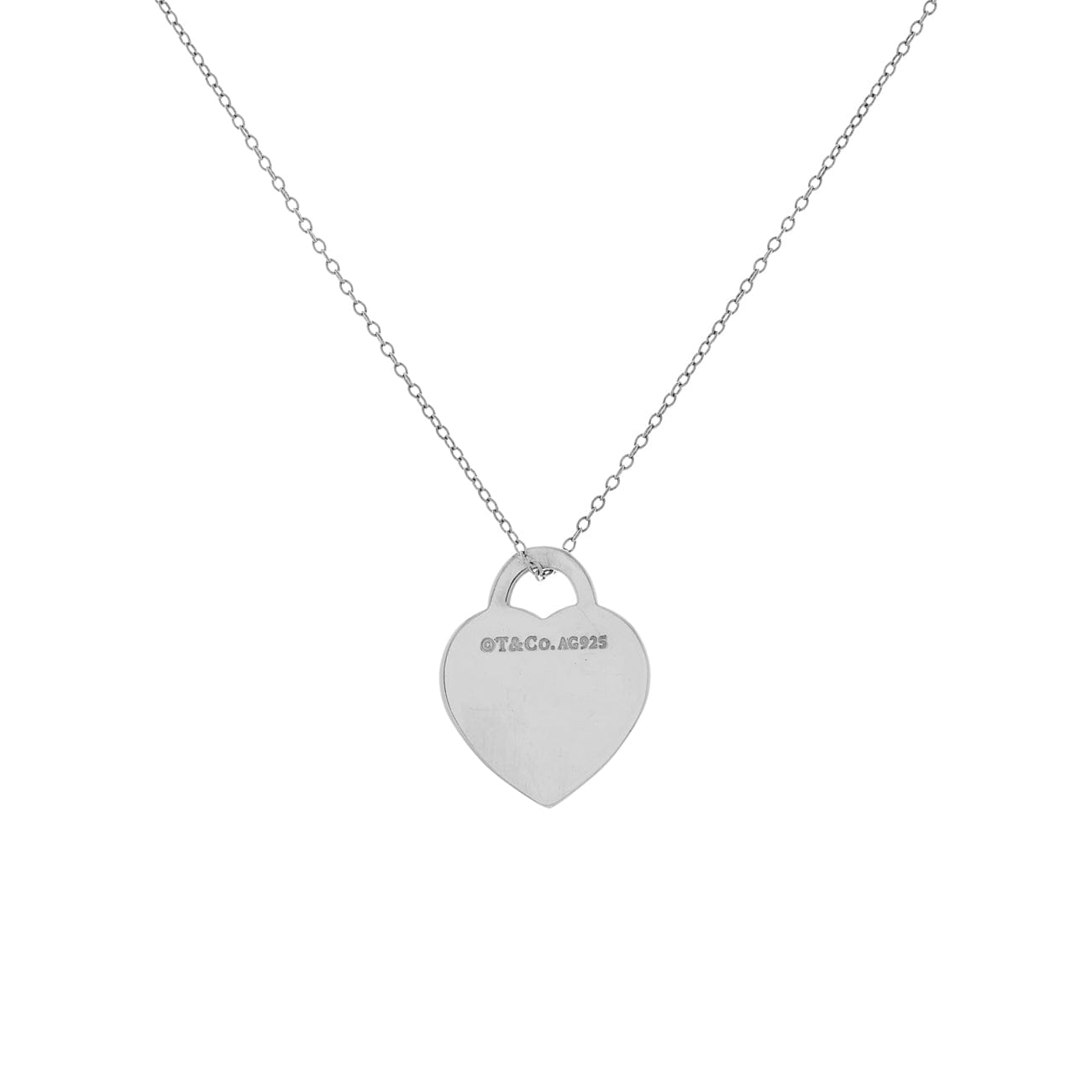 Tiffany & Co. Sterling Silver Heart Tag Pendant Necklace