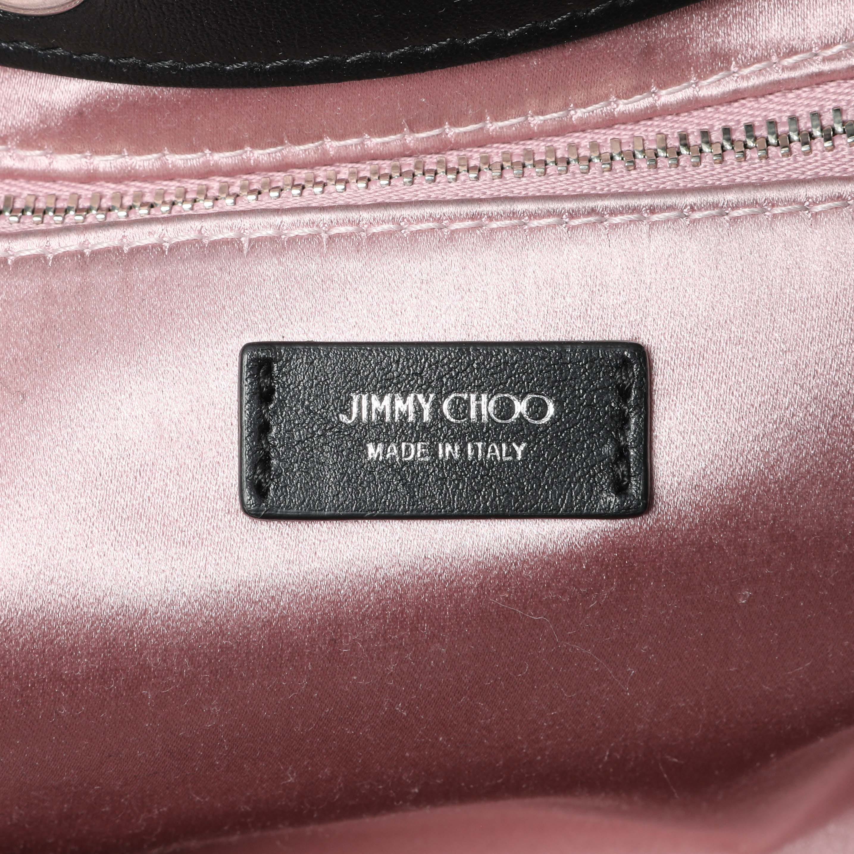 Jimmy Choo Black Knitted Medium Cinch Shoulder Bag