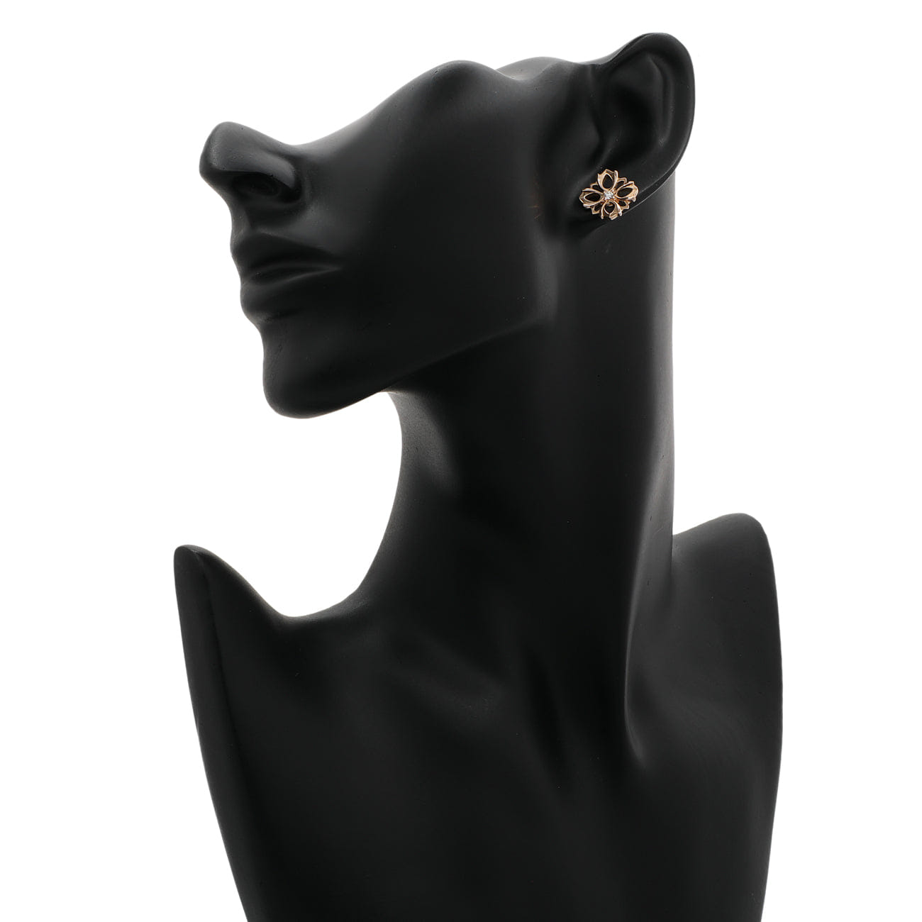 Gucci 18K Rose Gold Diamond Flora Earrings