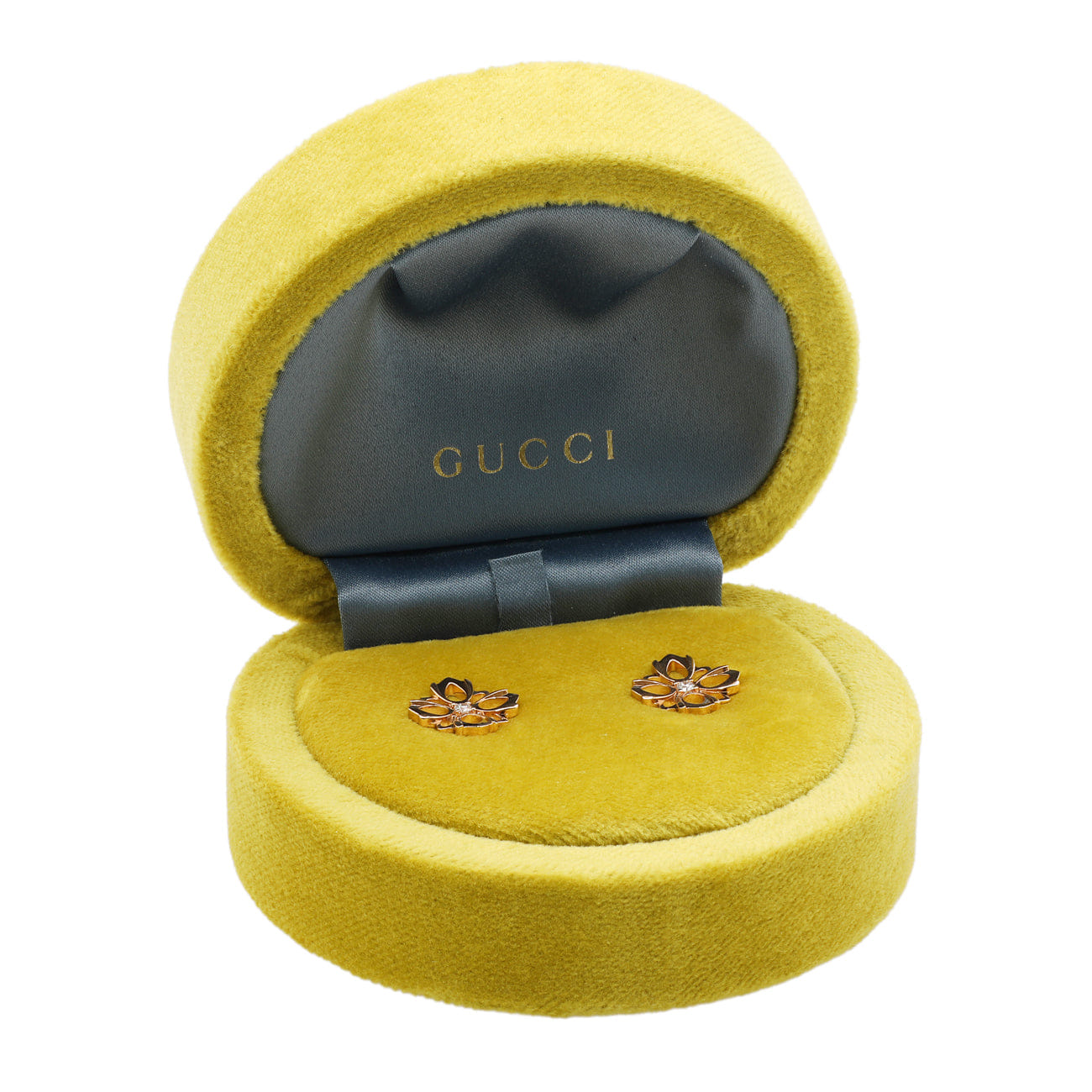 Gucci 18K Rose Gold Diamond Flora Earrings