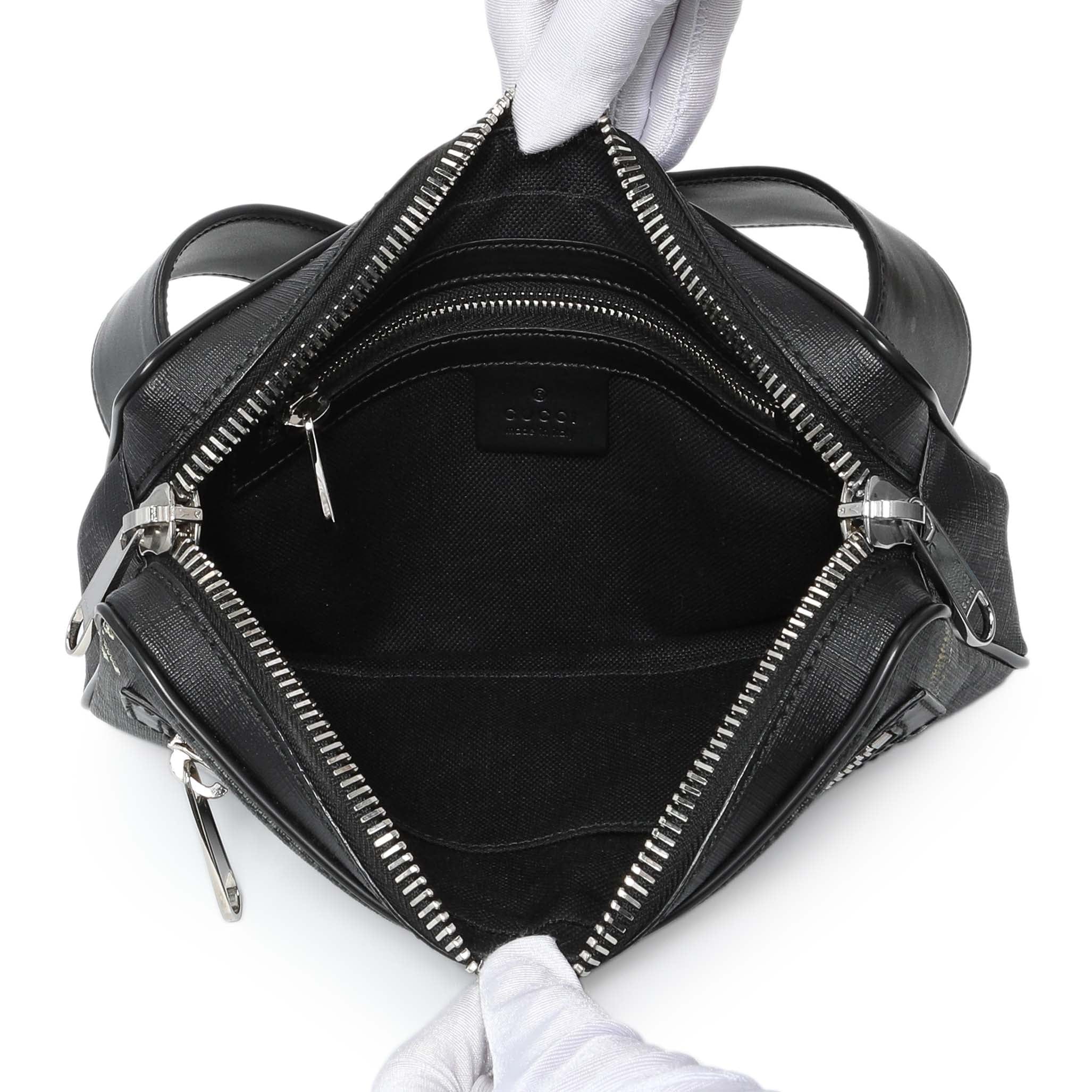 Gucci Black GG Supreme Tigers Belt Bag