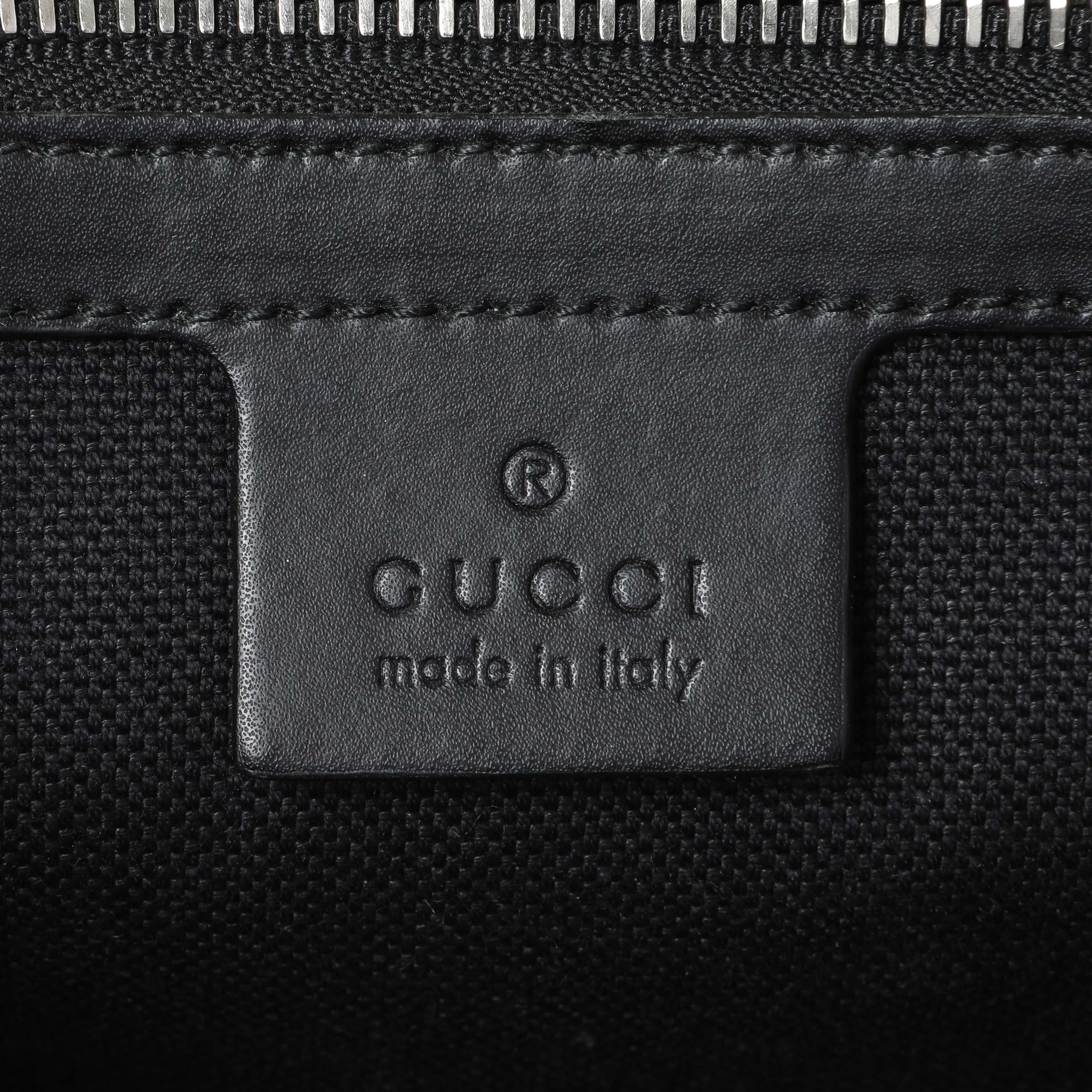 Gucci Black GG Supreme Tigers Belt Bag