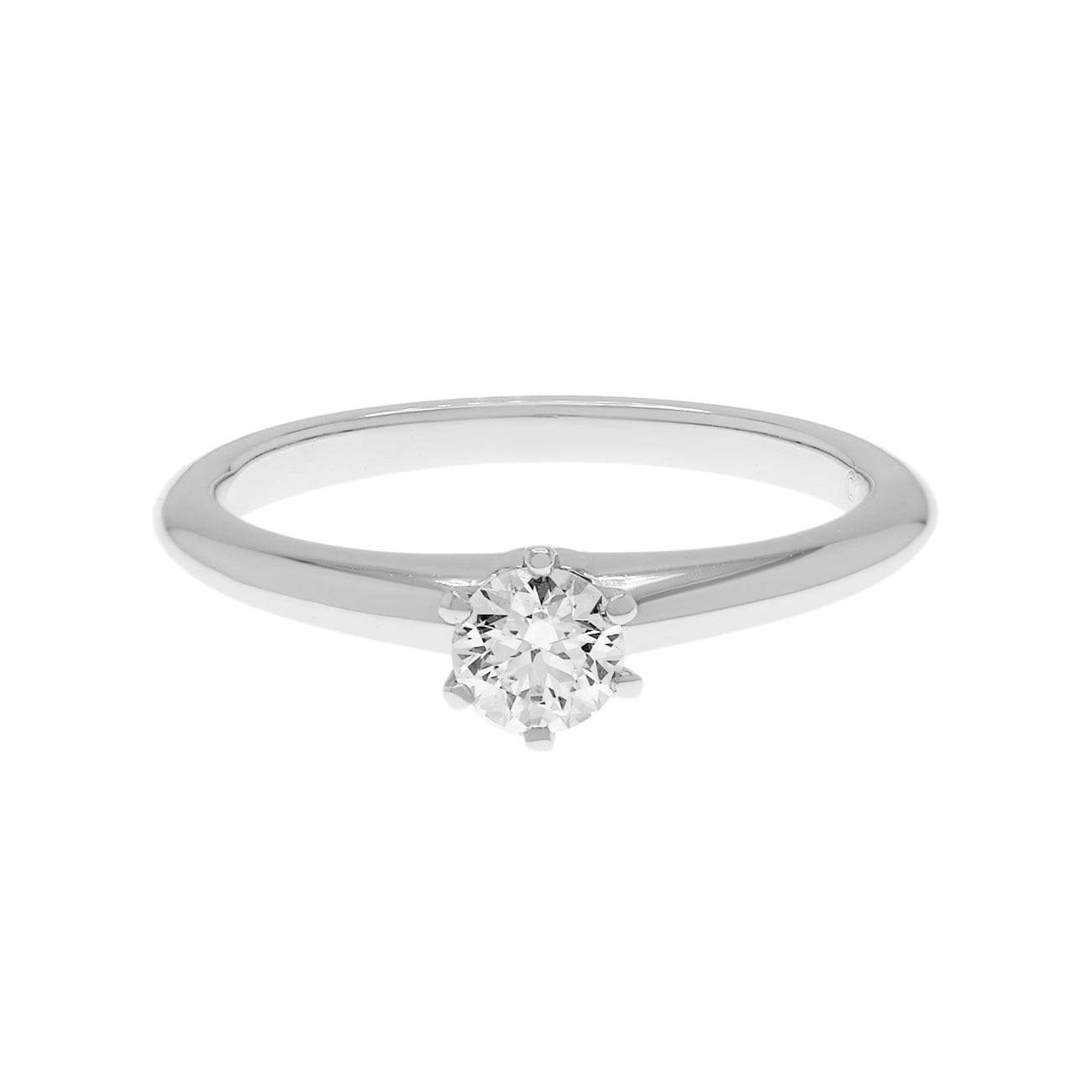 Tiffany & Co. Platinum 0.28 Carat Diamond Solitaire Engagement Ring