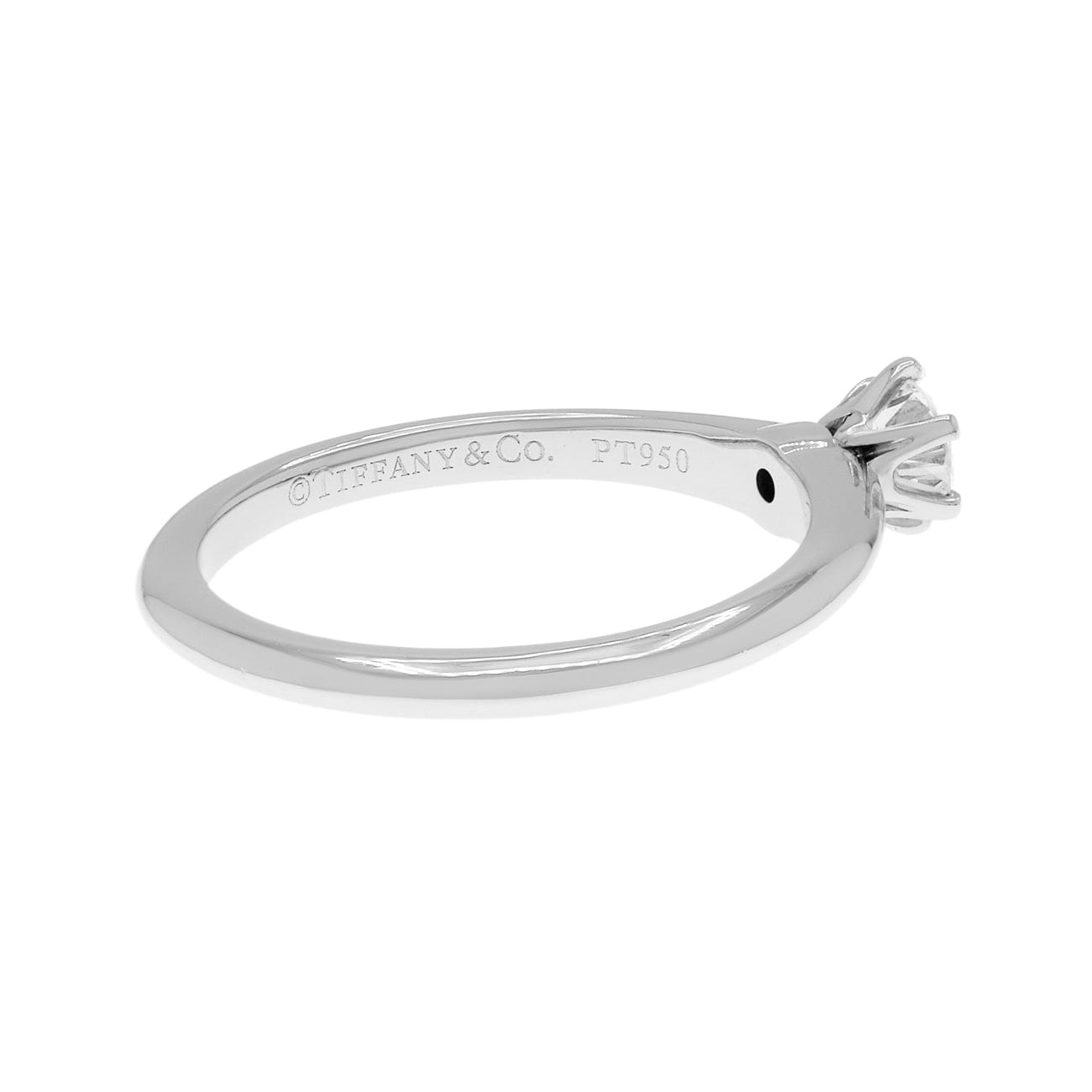 Tiffany & Co. Platinum 0.28 Carat Diamond Solitaire Engagement Ring