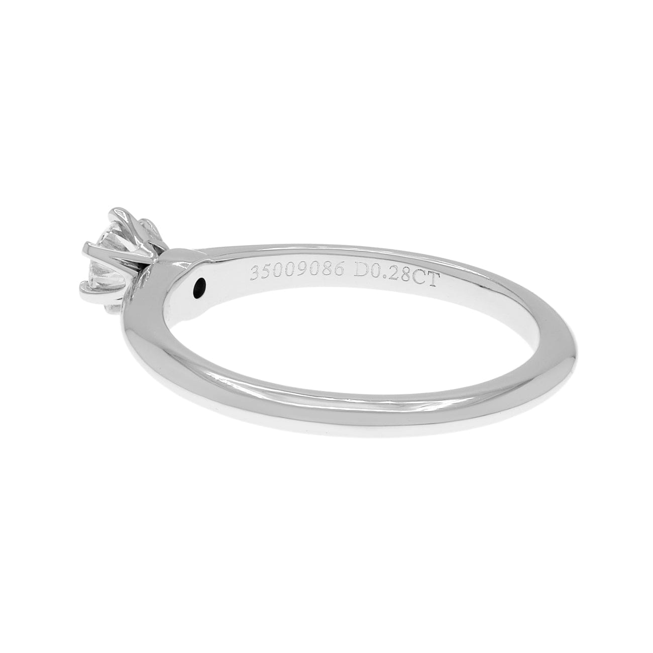 Tiffany & Co. Platinum 0.28 Carat Diamond Solitaire Engagement Ring