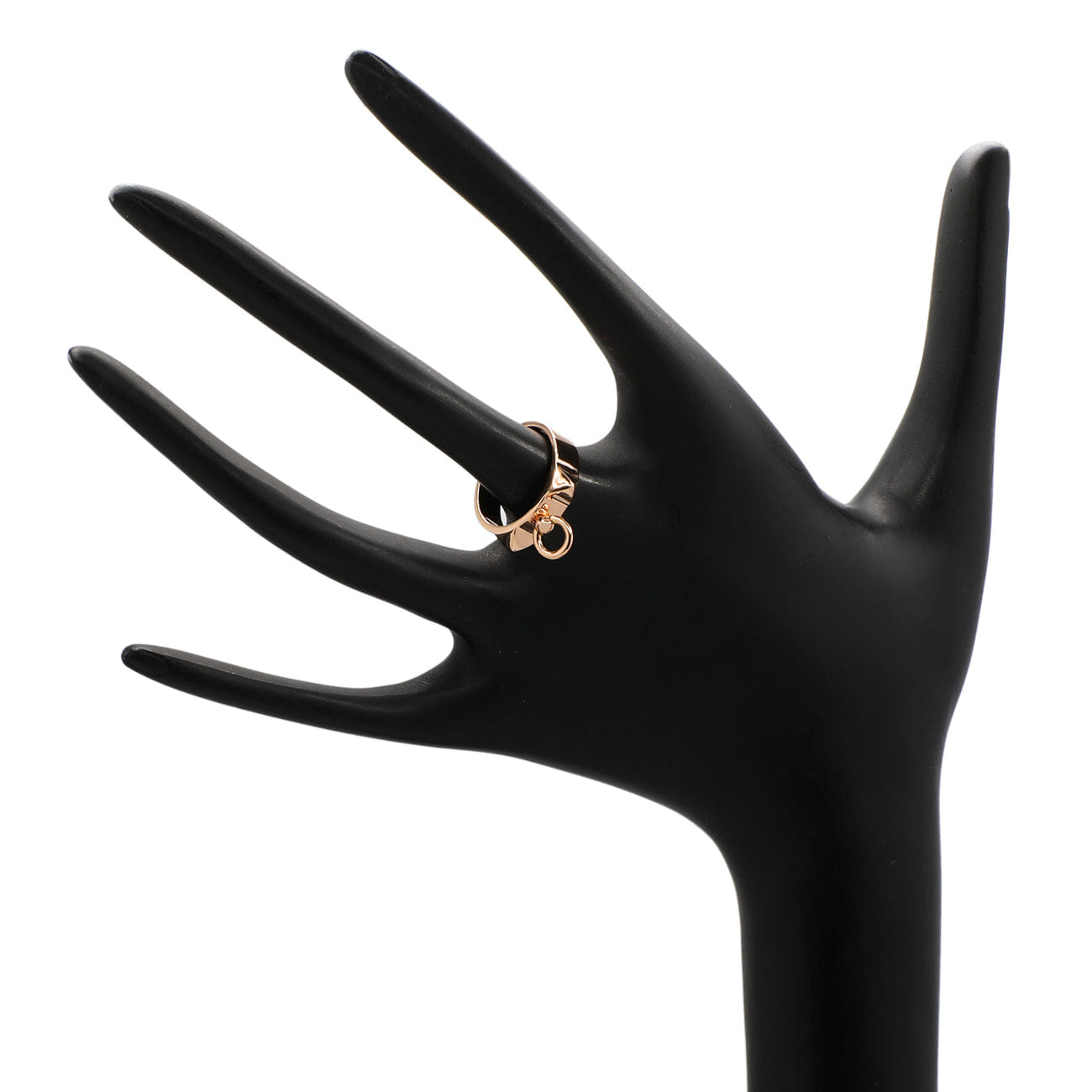 Hermes 18K Rose Gold PM Collier De Chien Ring
