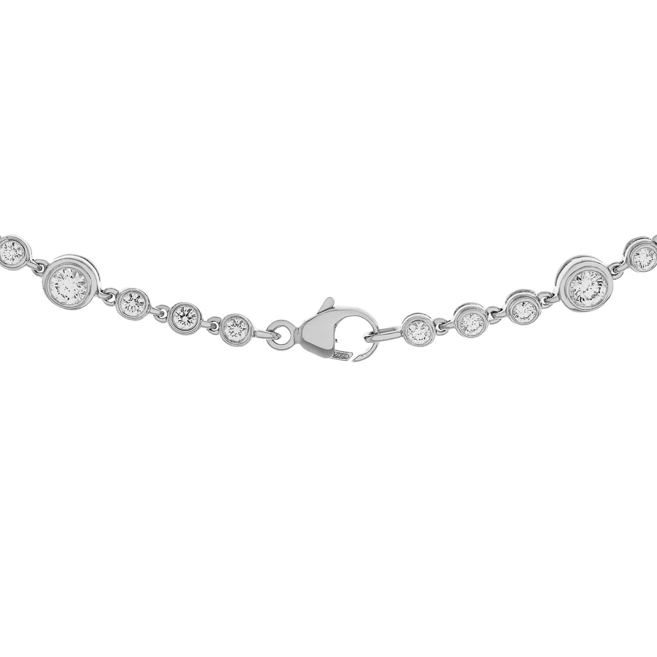 Tiffany & Co. Platinum Diamond Circlet Double Drop Necklace