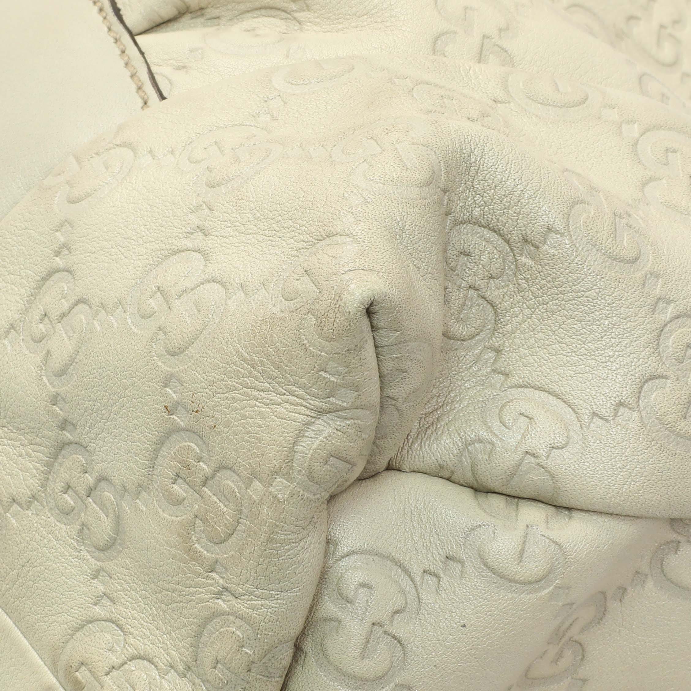 Gucci Guccissima Cream Hysteria Handbag