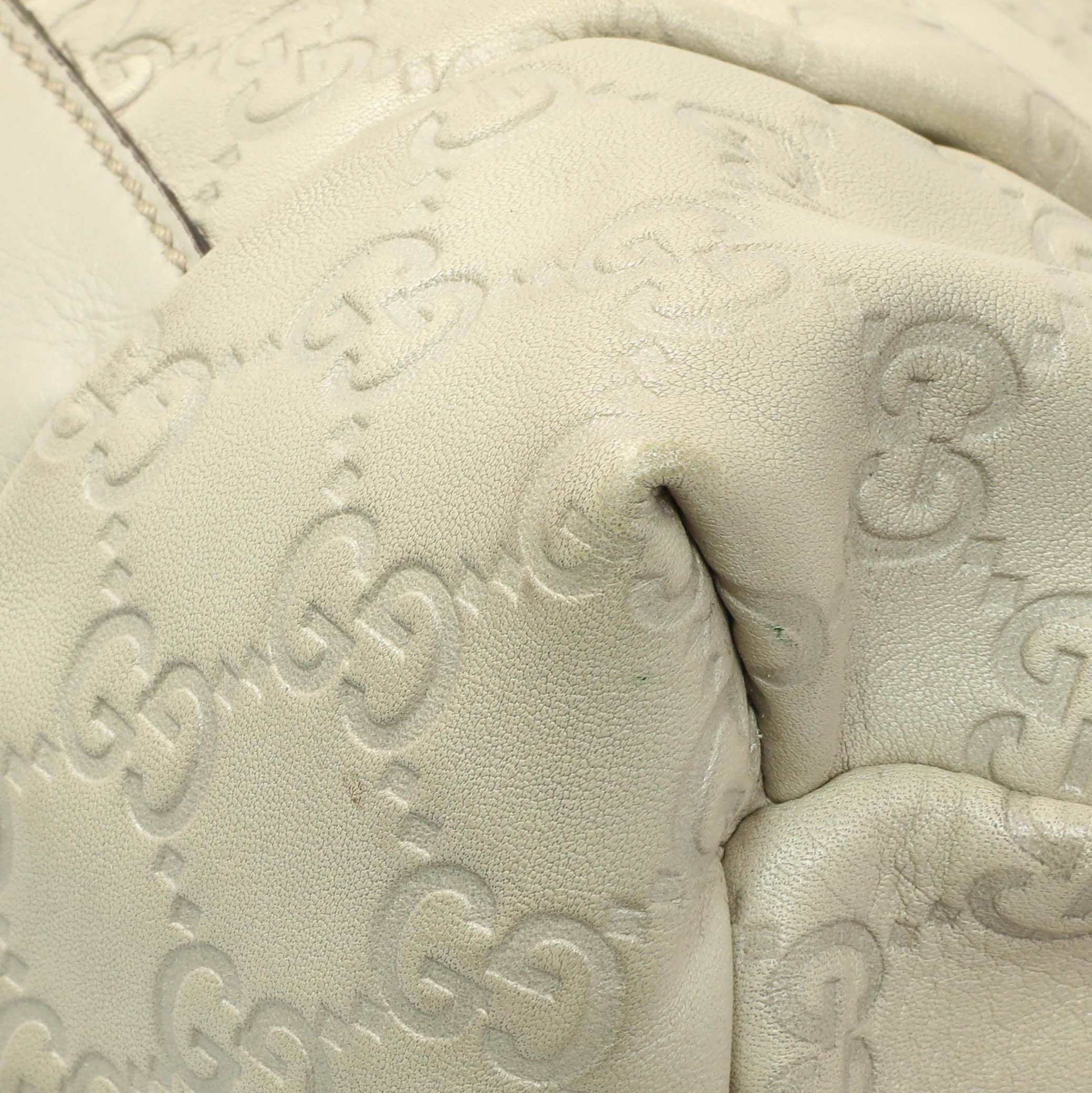 Gucci Guccissima Cream Hysteria Handbag