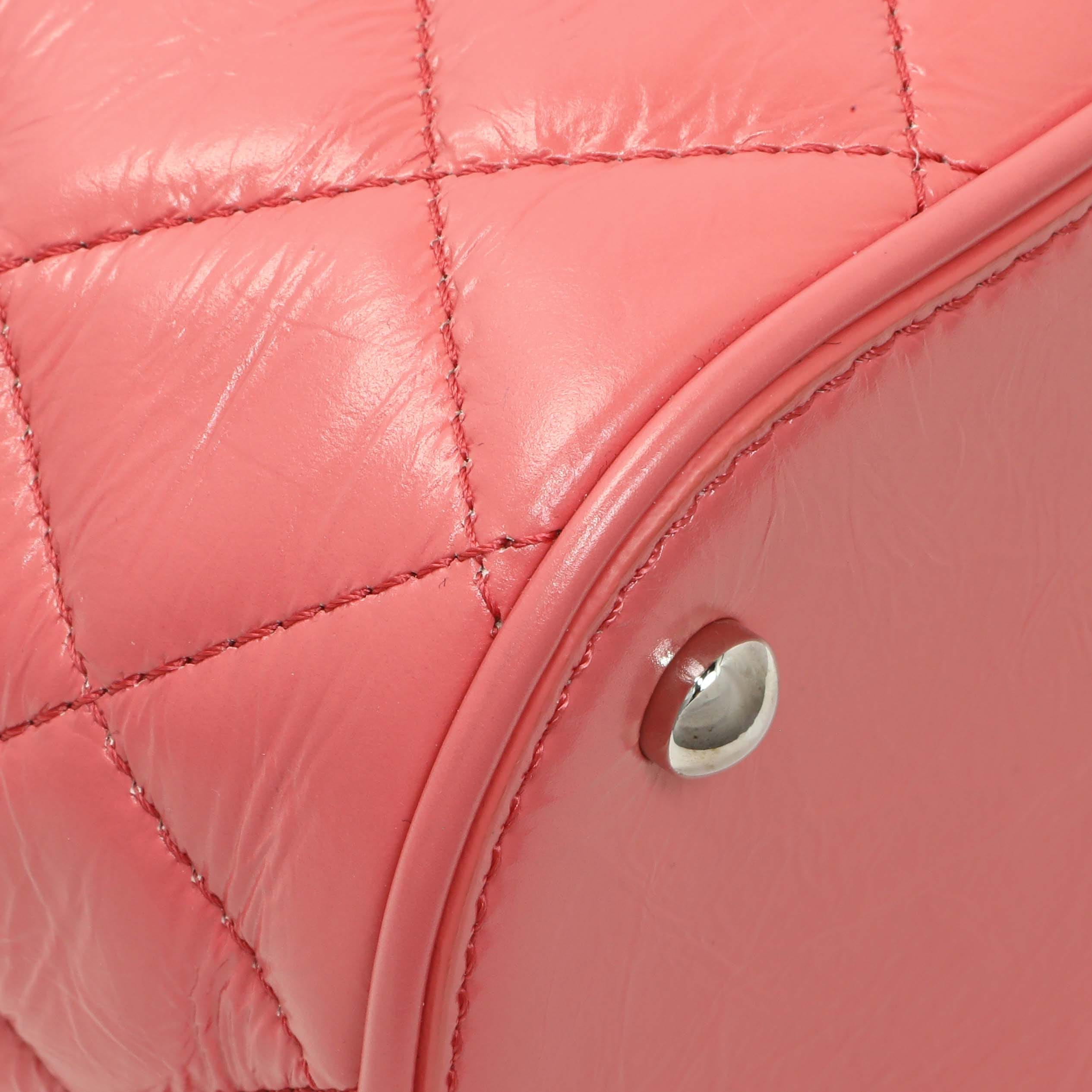 Chanel Pink Crumpled Calfskin PVC Quilted Aquarium Backpack