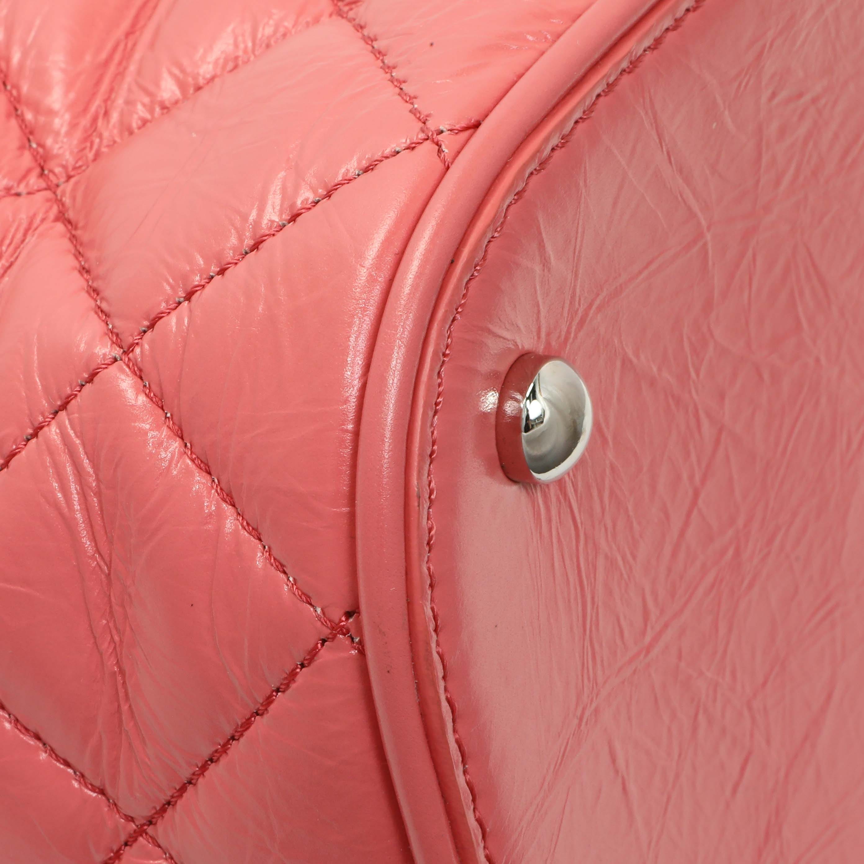 Chanel Pink Crumpled Calfskin PVC Quilted Aquarium Backpack