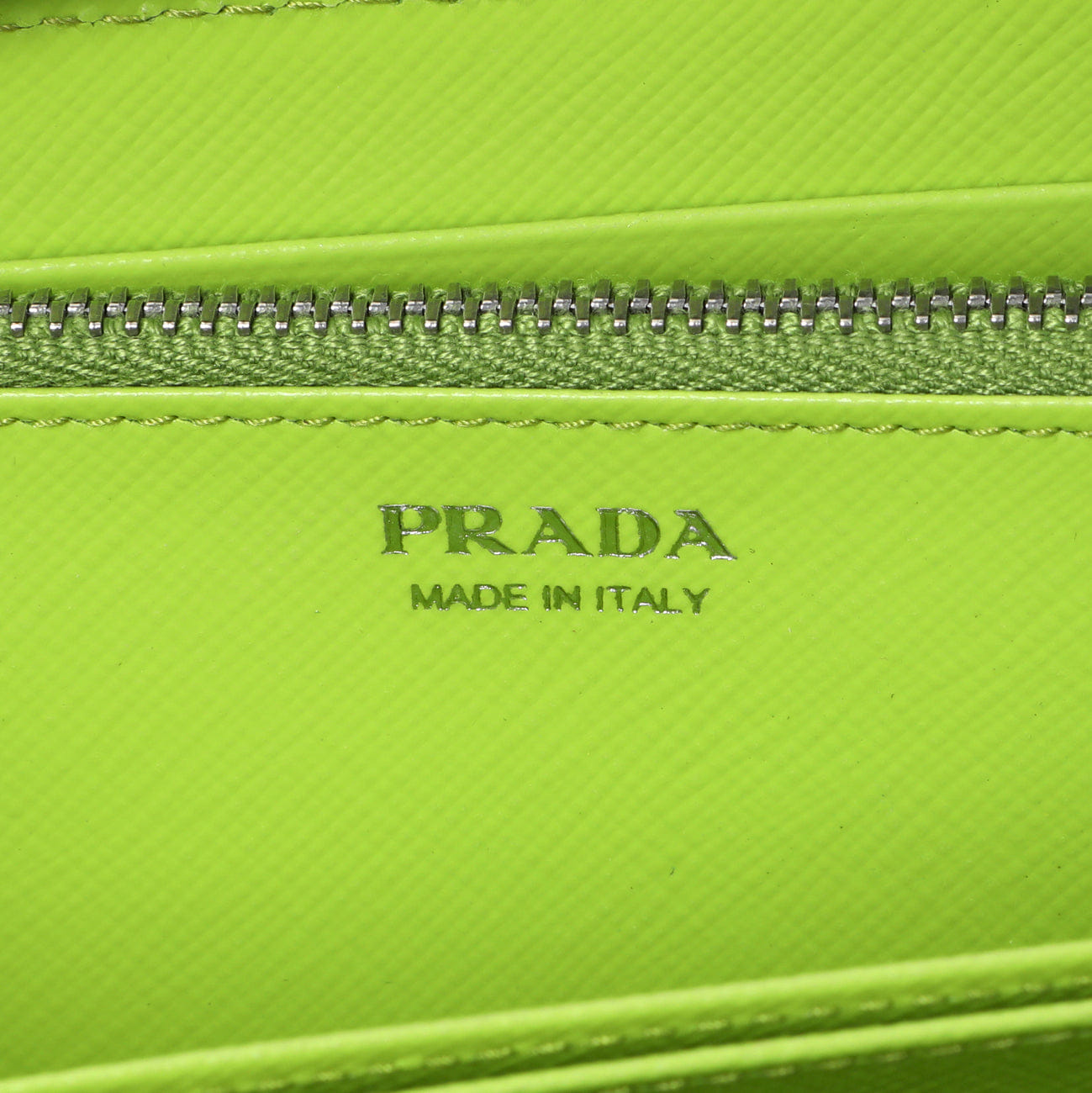 Prada Watermelon Print Saffiano Zip Around Wallet