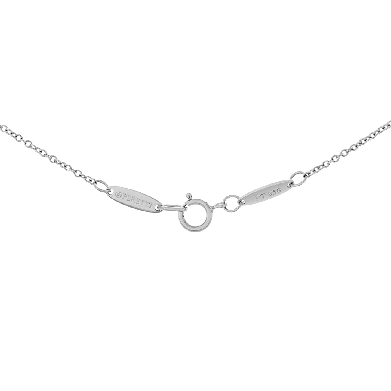 Tiffany & Co. Platinum Diamond 22mm Open Heart Pendant Necklace