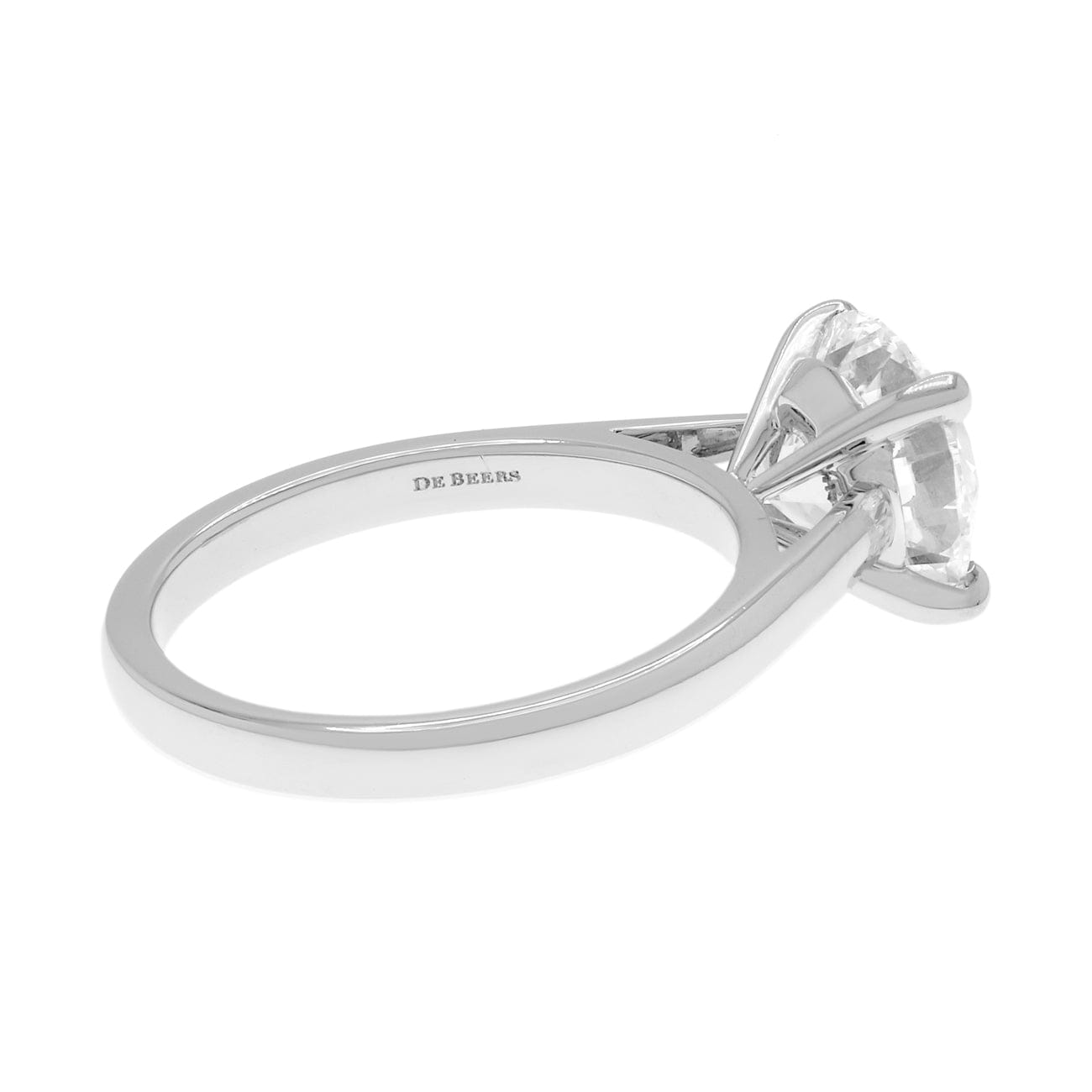De Beers 2.15ct GIA Platinum Classic Round Brilliant Diamond Ring