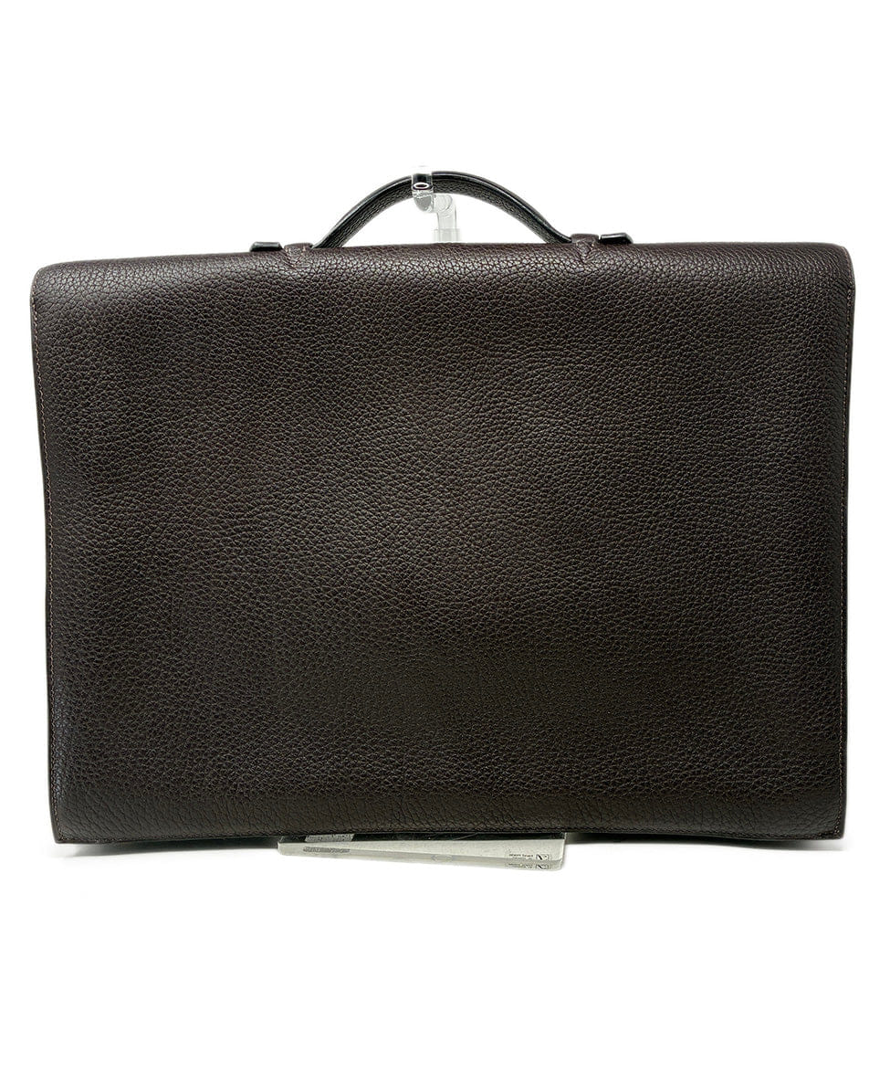 Hermes Sac a Depeche Brown Leather Briefcase