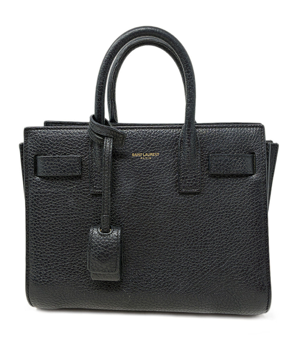 Saint Laurent Sac de Jour Nano in Black Leather Handbag