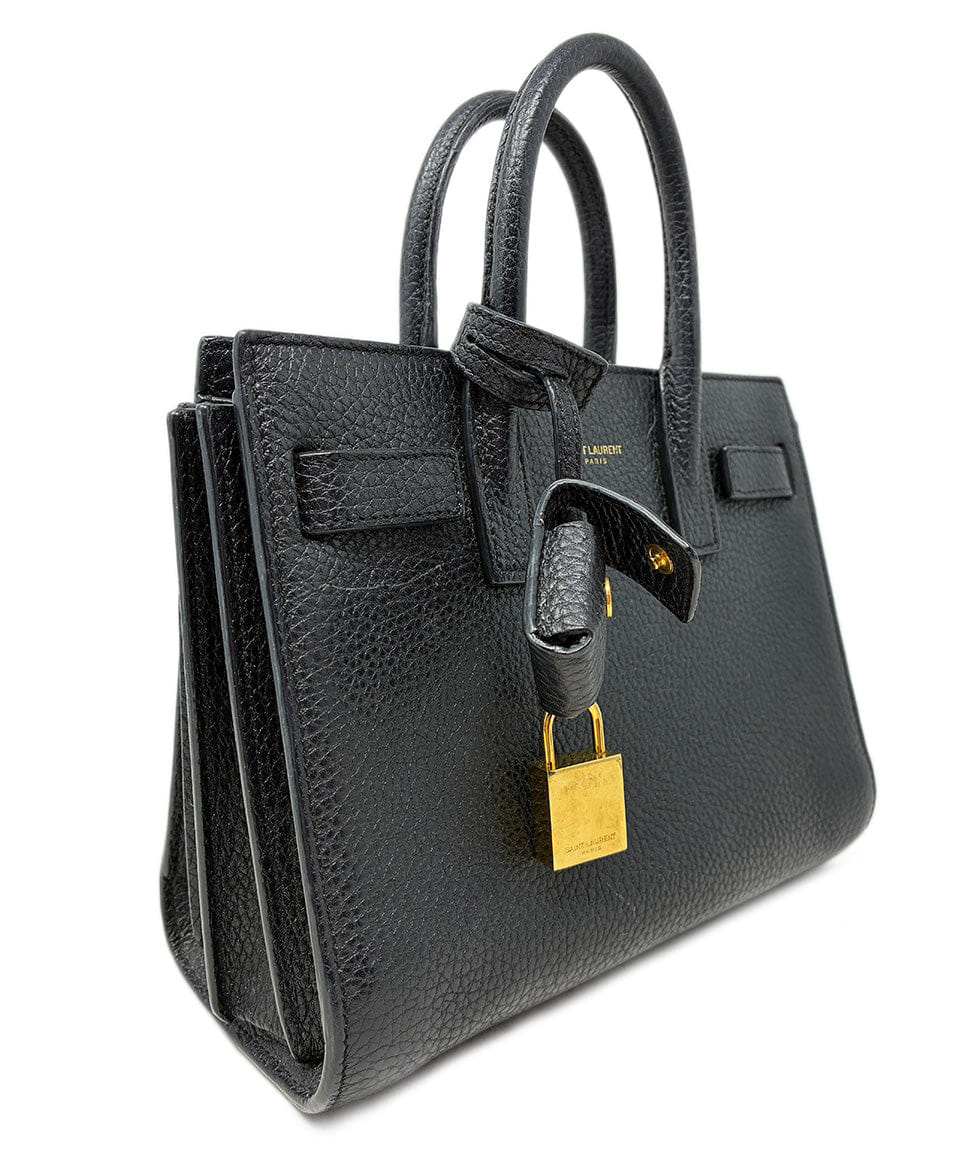 Saint Laurent Sac de Jour Nano in Black Leather Handbag