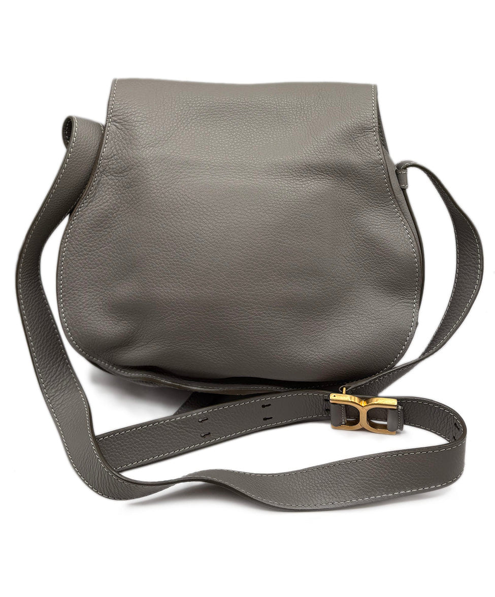 Chloe Marcie Medium Grey Leather Handbag