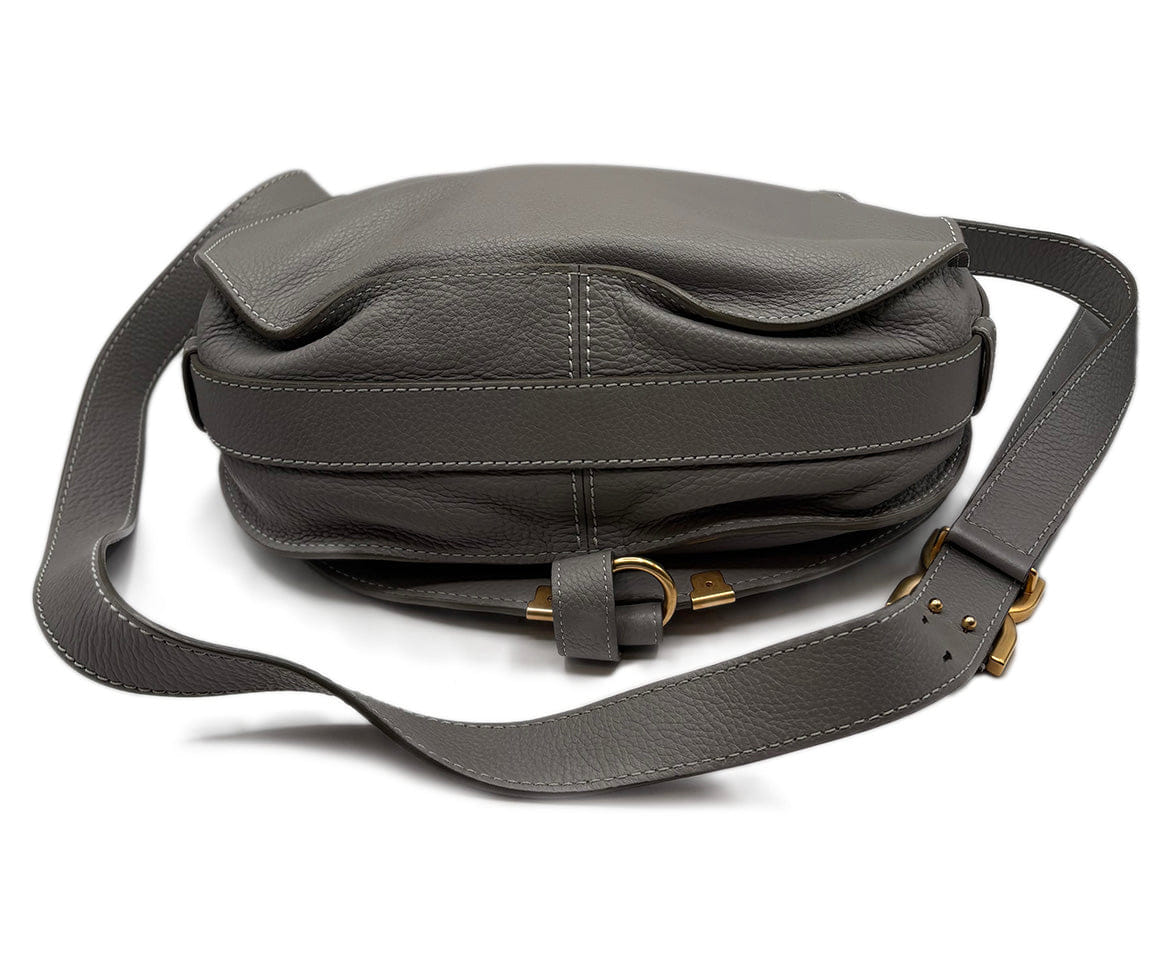 Chloe Marcie Medium Grey Leather Handbag
