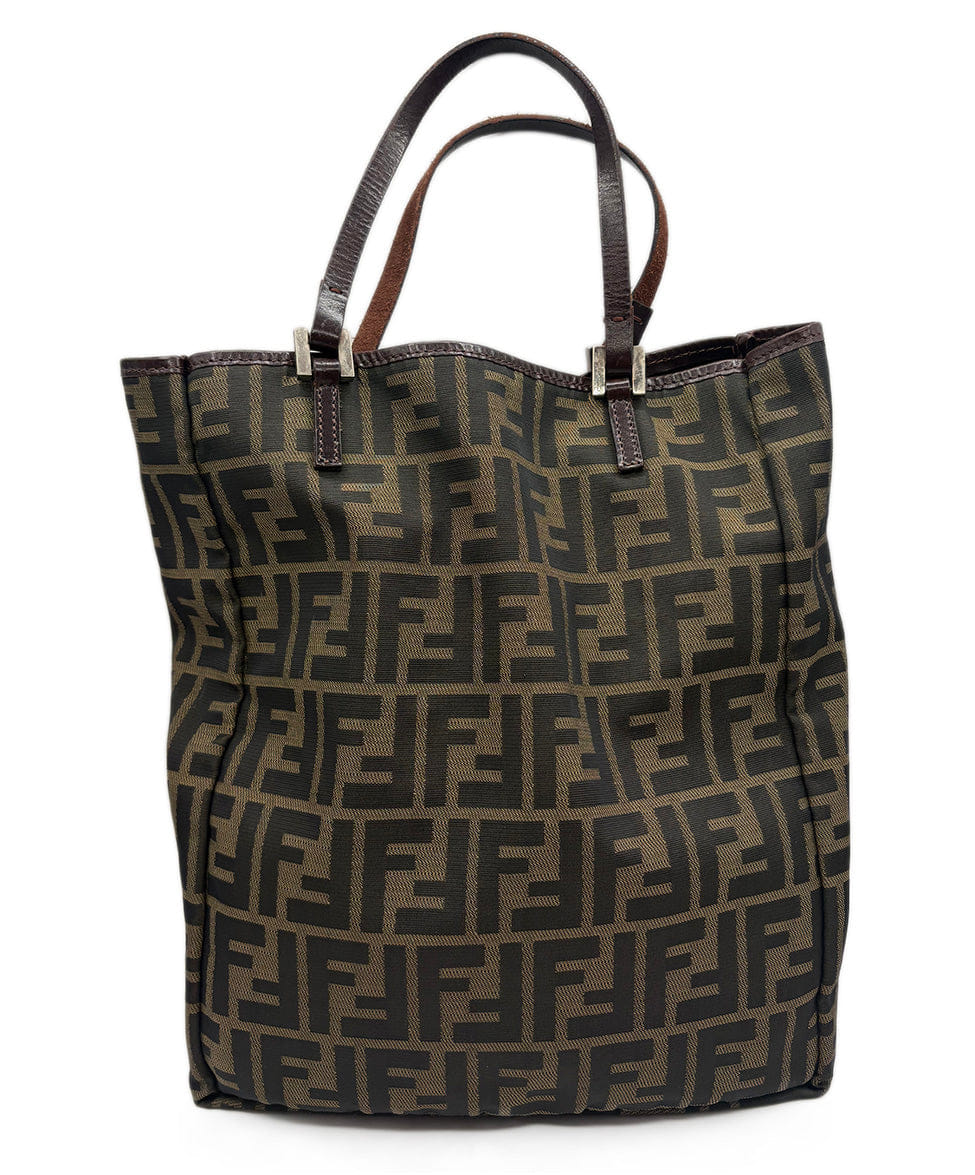 Fendi Tan Canvas Handbag