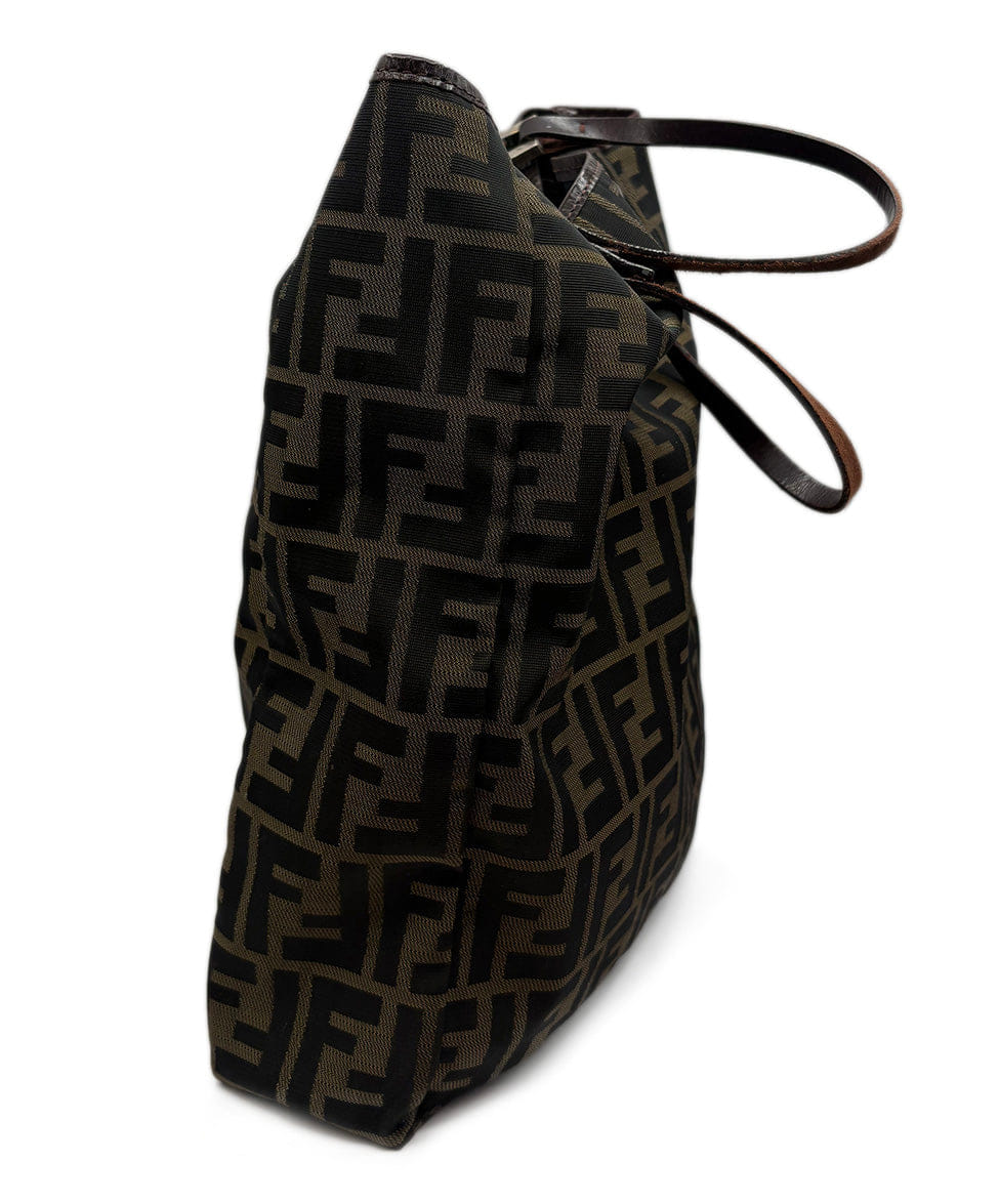 Fendi Tan Canvas Handbag