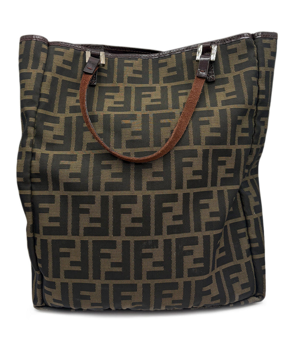 Fendi Tan Canvas Handbag