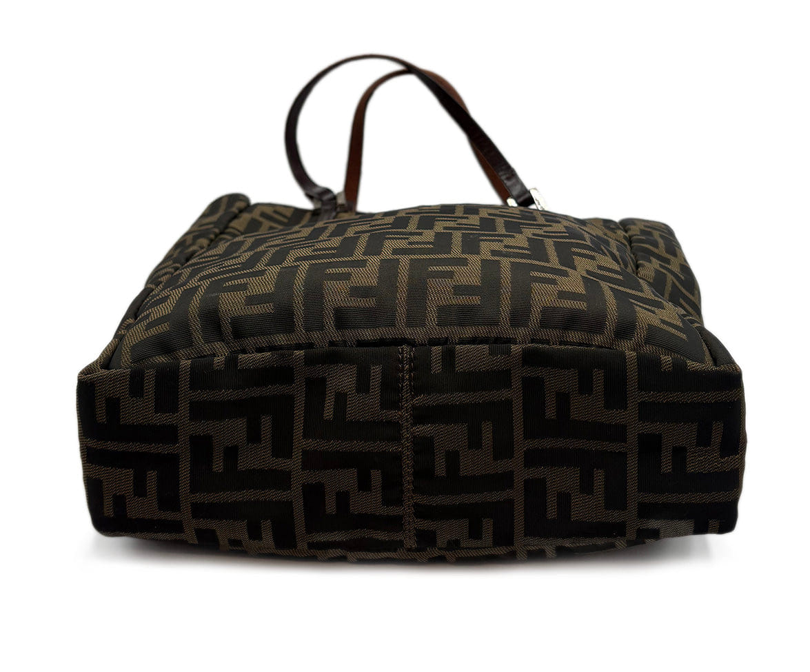Fendi Tan Canvas Handbag
