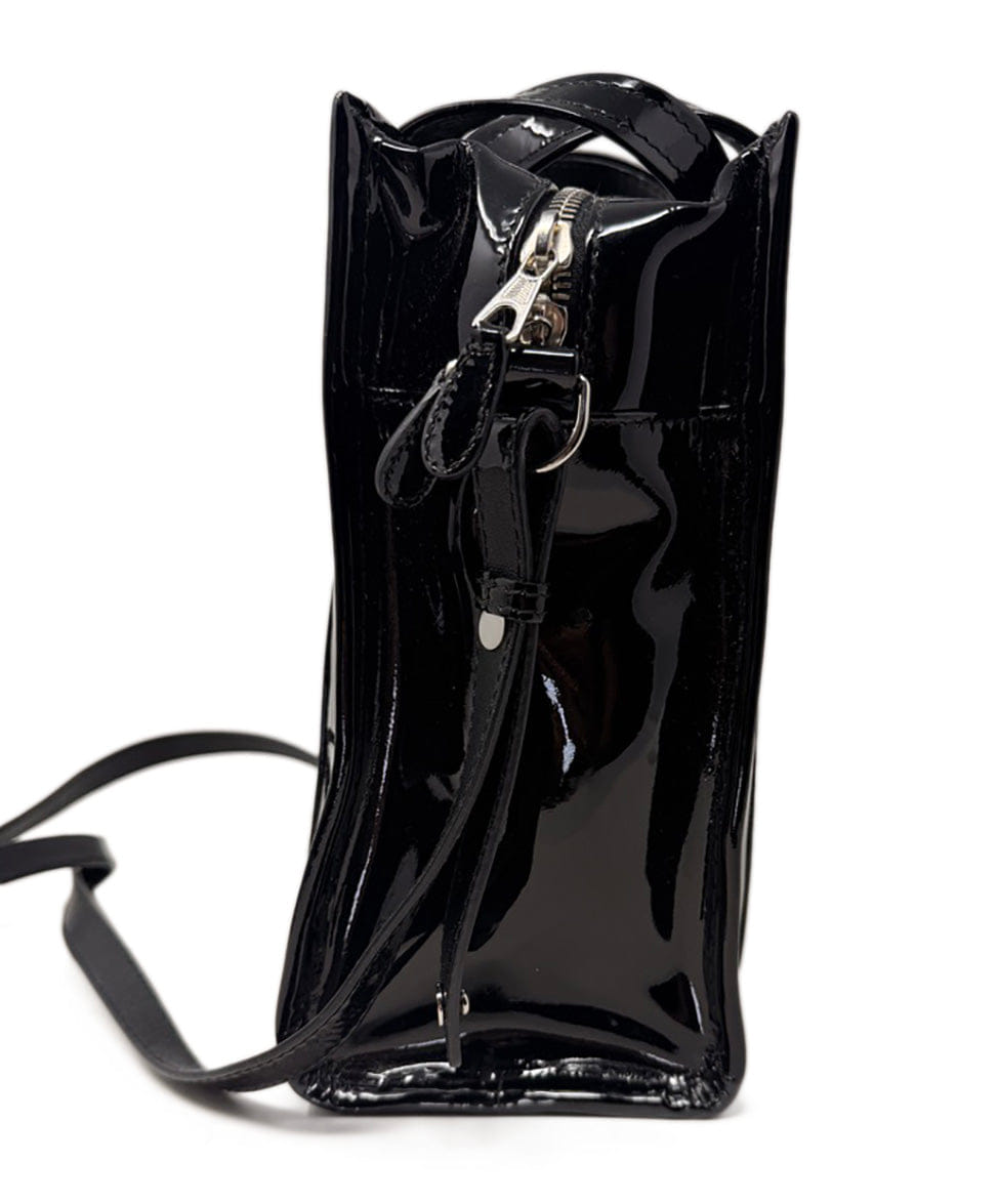 Balenciaga Bazar Black Patent Leather Handbag