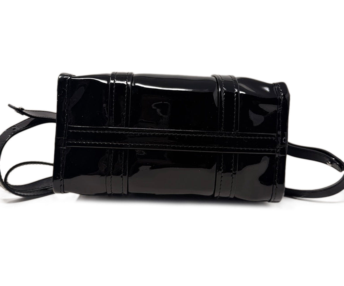Balenciaga Bazar Black Patent Leather Handbag