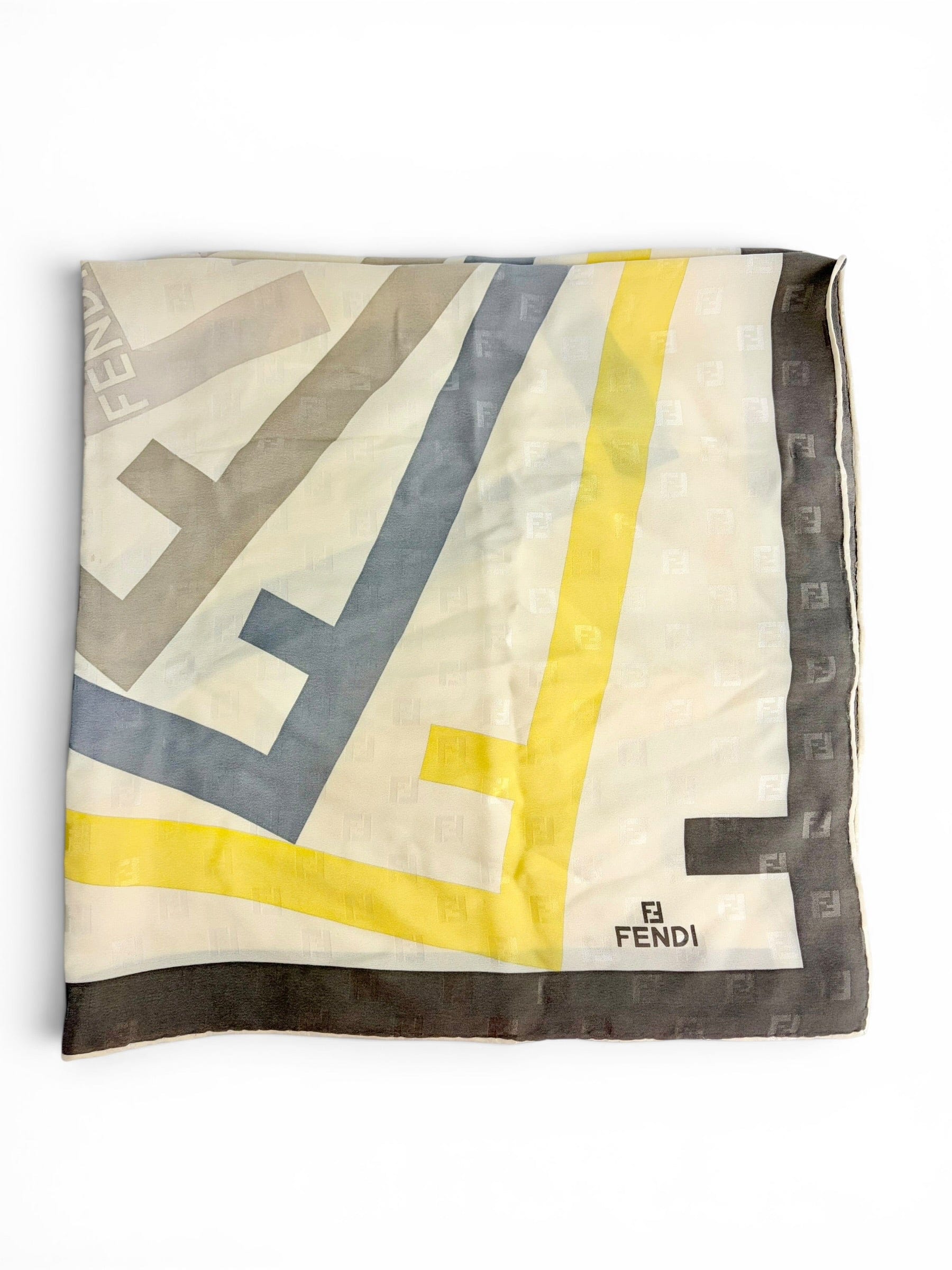 Fendi FF Geometric Silk Scarf