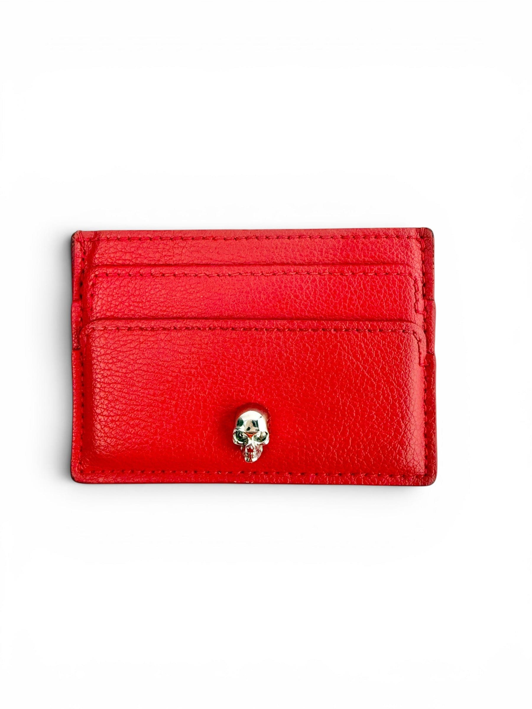 Alexander McQueen Red Leather Cardholder