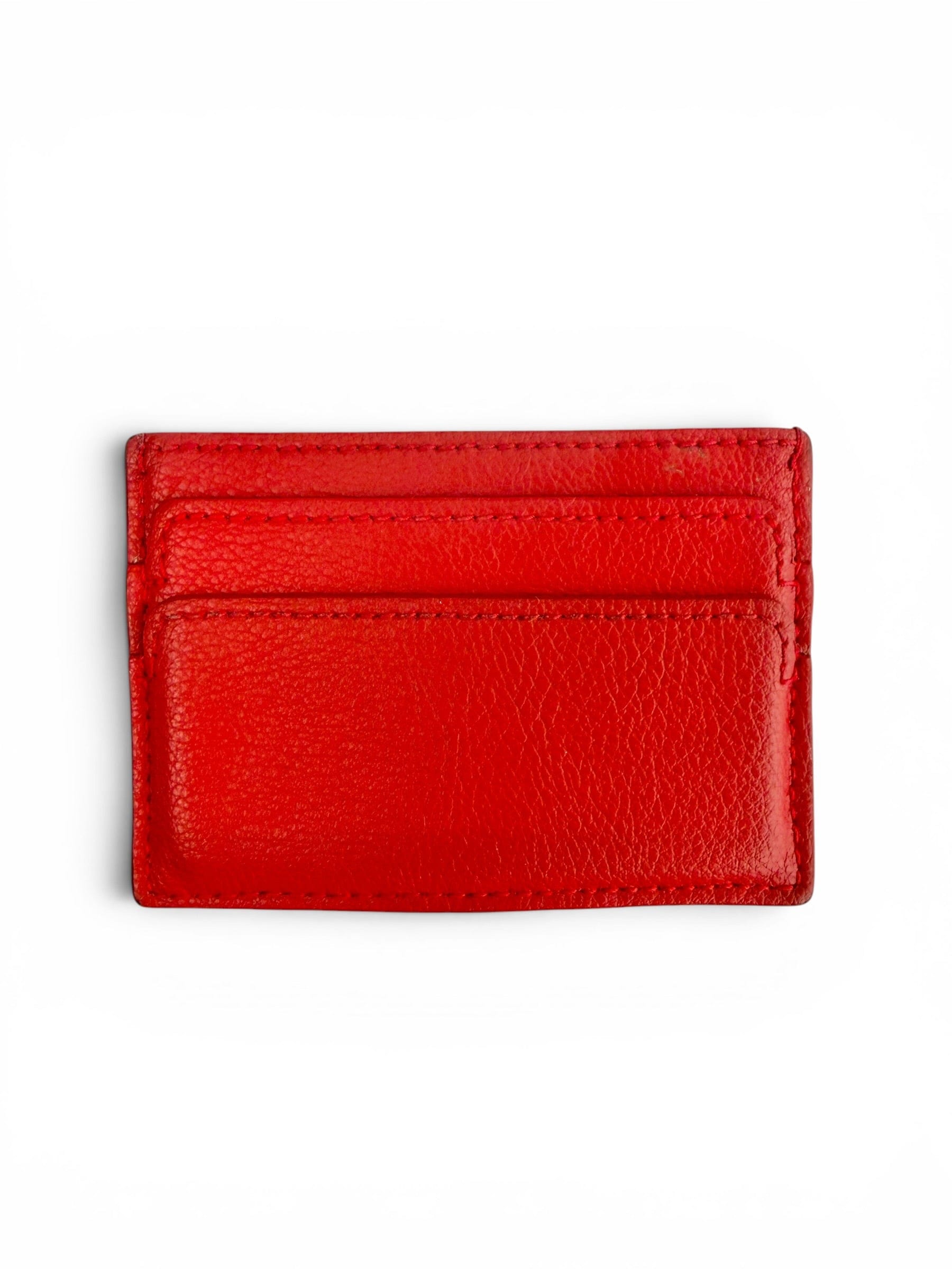 Alexander McQueen Red Leather Cardholder