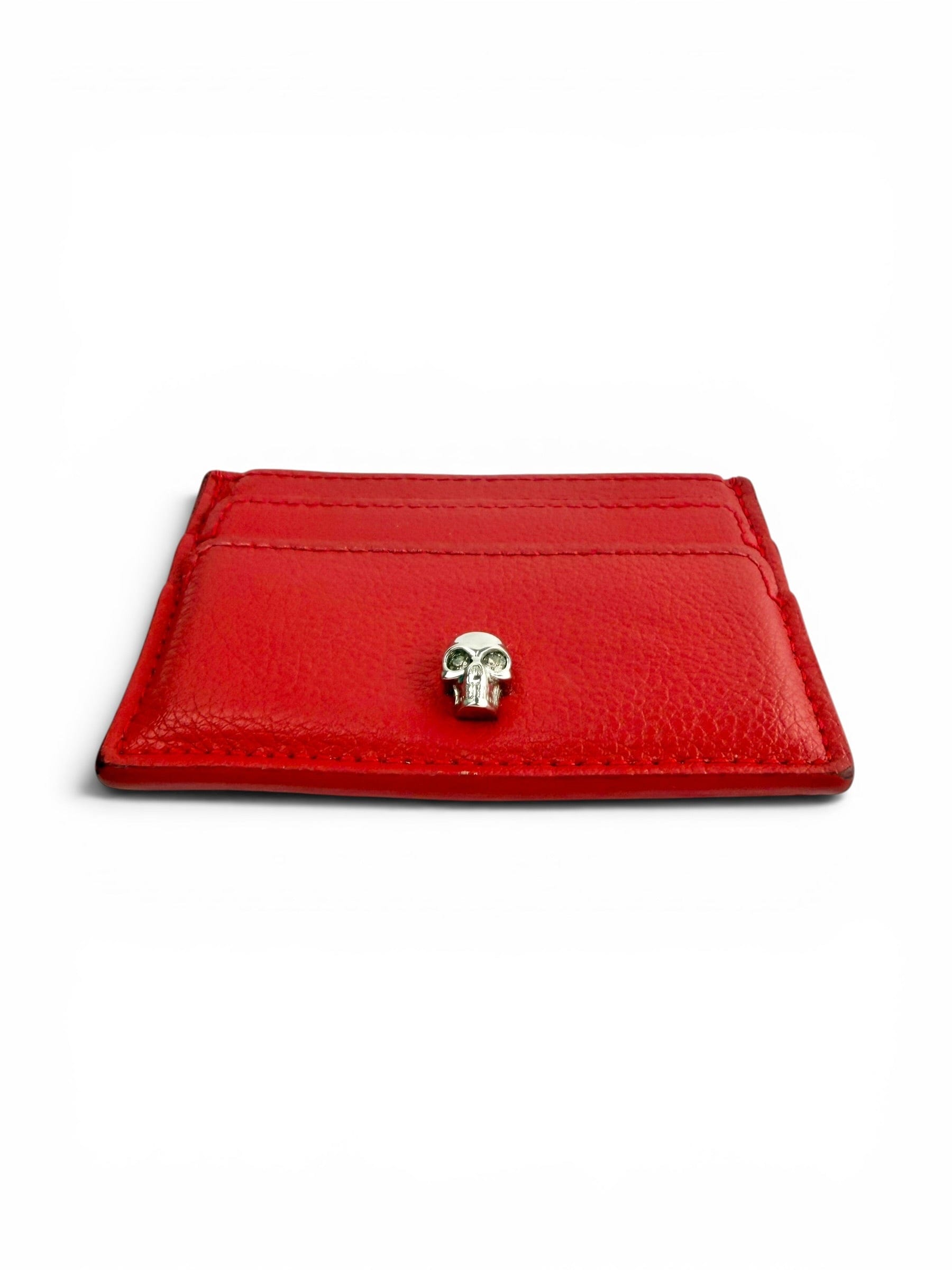 Alexander McQueen Red Leather Cardholder
