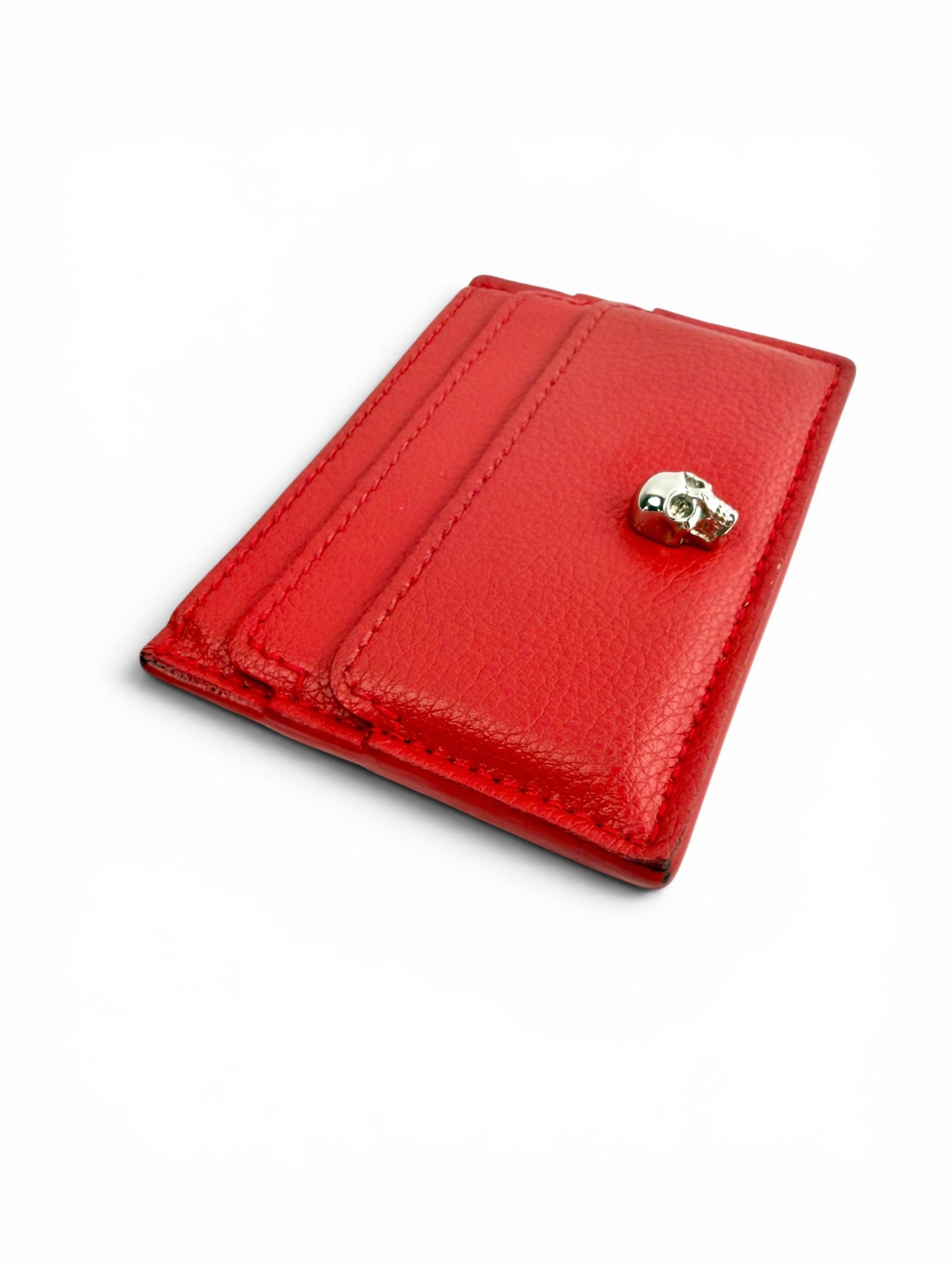 Alexander McQueen Red Leather Cardholder
