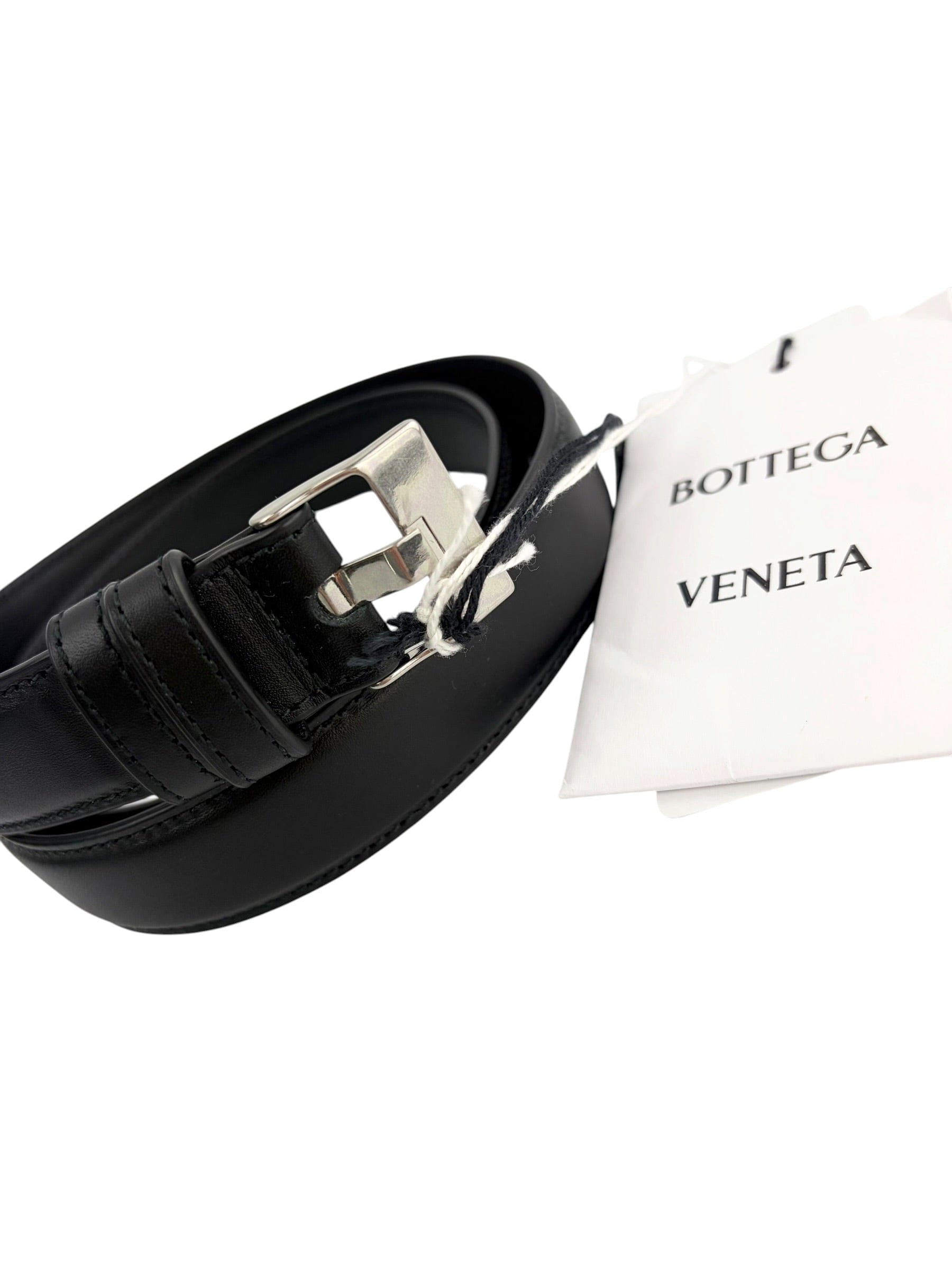 Bottega Veneta Black Leather Belt Size 80cm / 32"